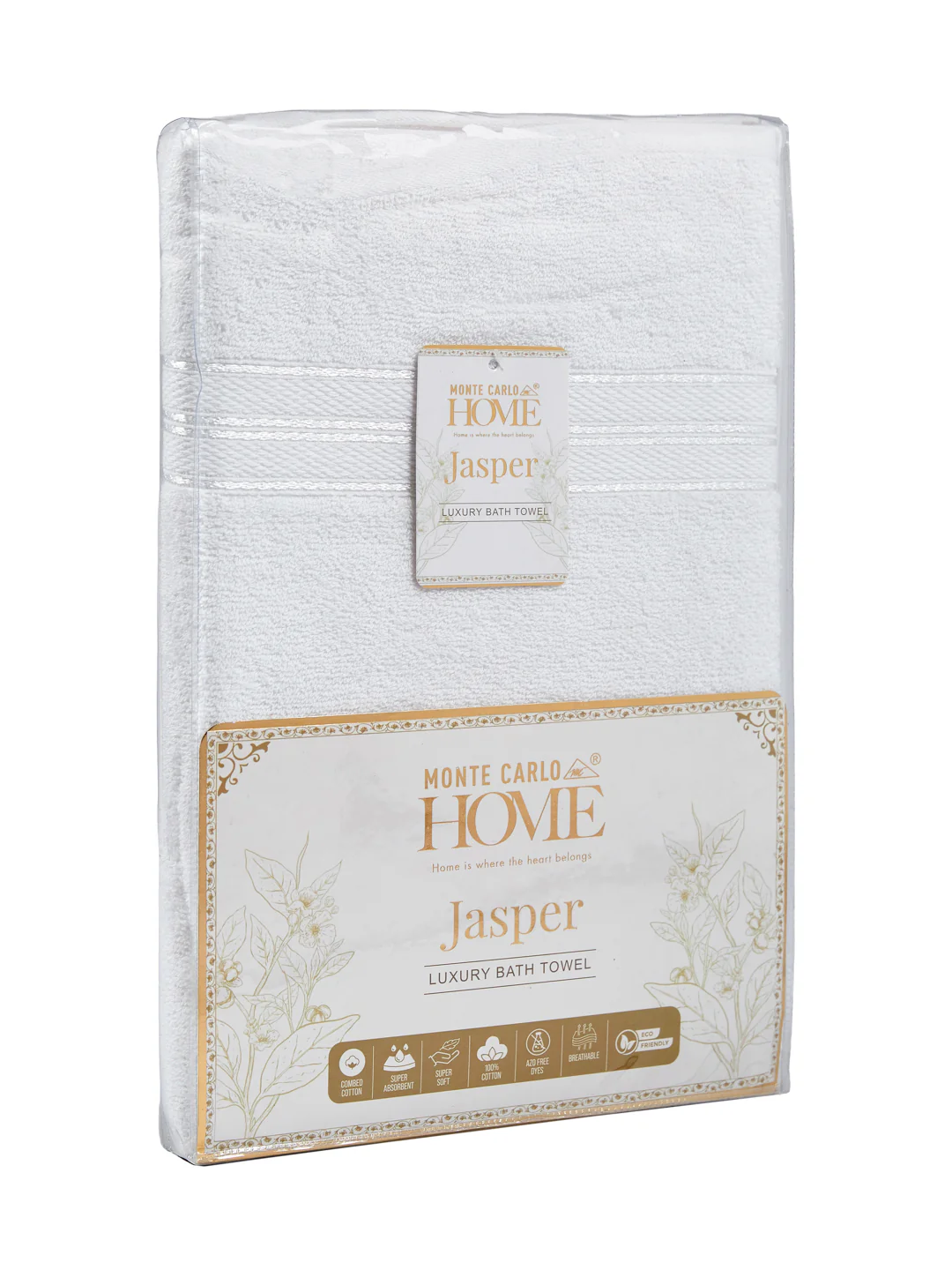 Essential White 100% Cotton Solid 400 GSM Bath Towel Jasper 1 Pc Pvc Pack - Image 9