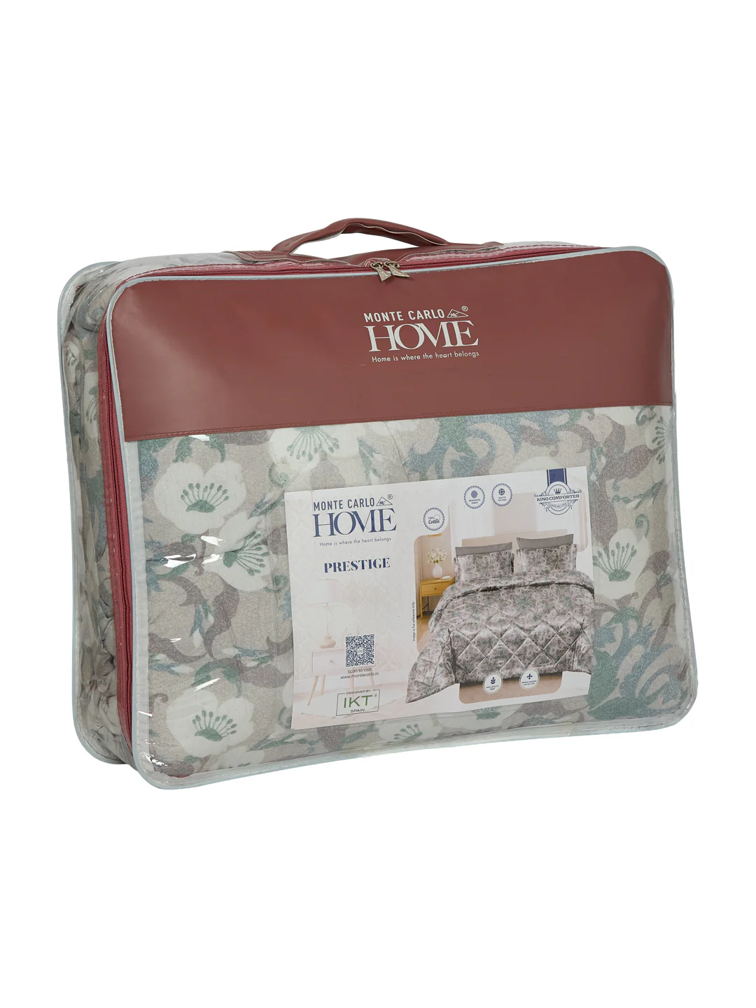 Floral Print King Size 3 Ply 150 GSM Comforter Prestige Collection Weight 2.5 kg - Image 10