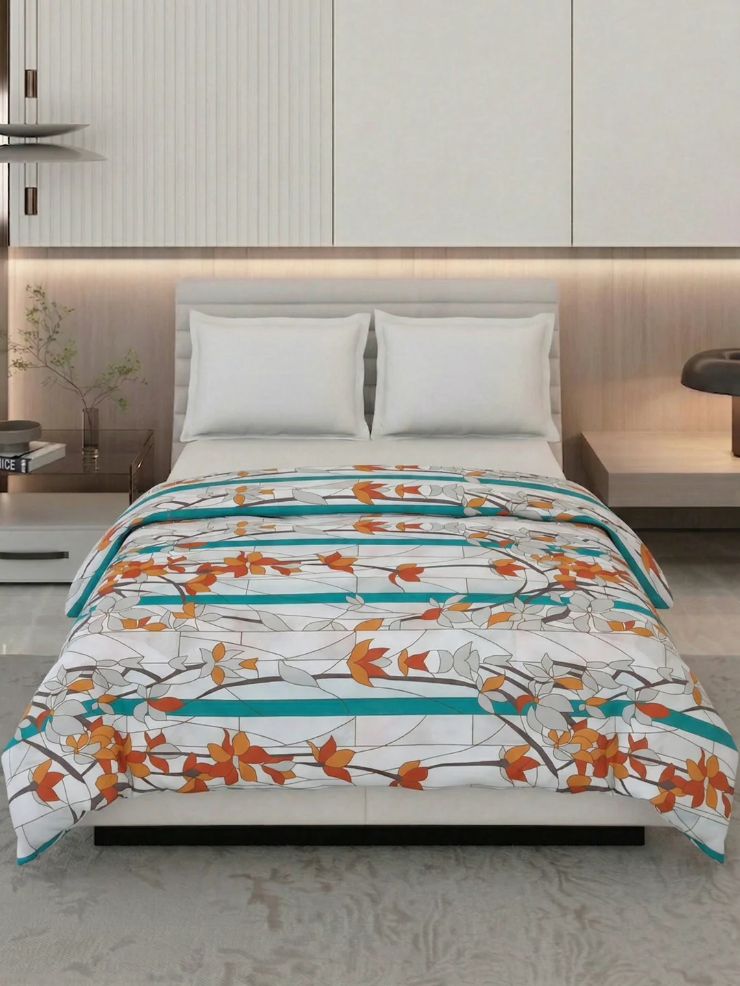 Floral Print King Size 3 Ply 150 GSM Comforter Prestige Collection Weight 2.5 kg - Image 3