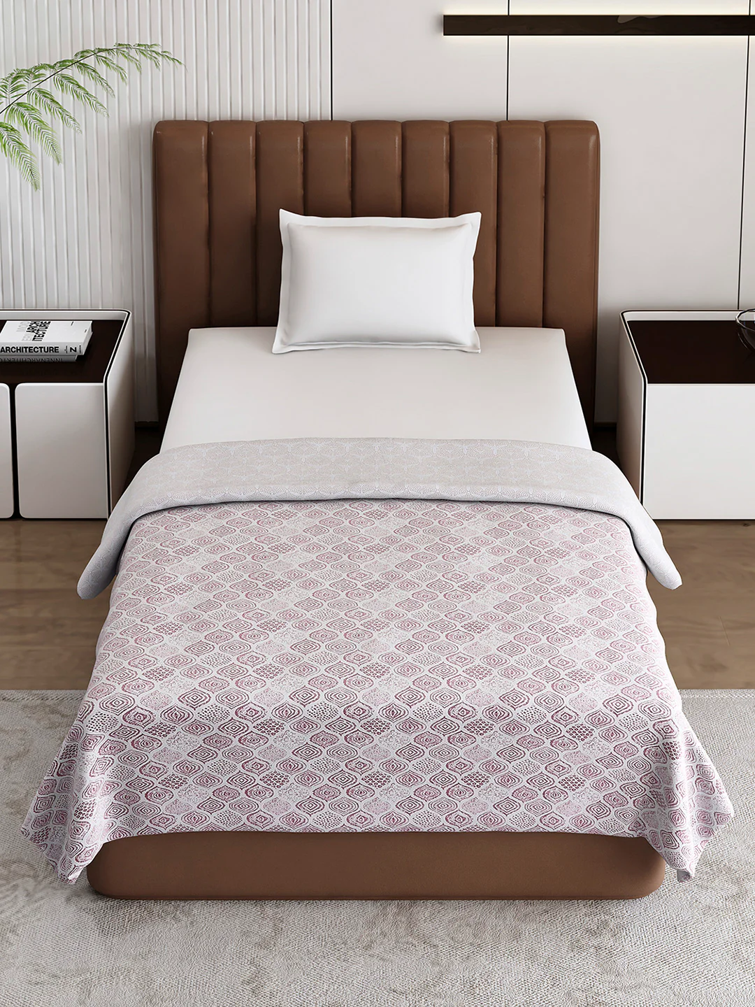Floral Print Single Bed 150 GSM Dohar for Mild Winter - (Daisy) - Image 3