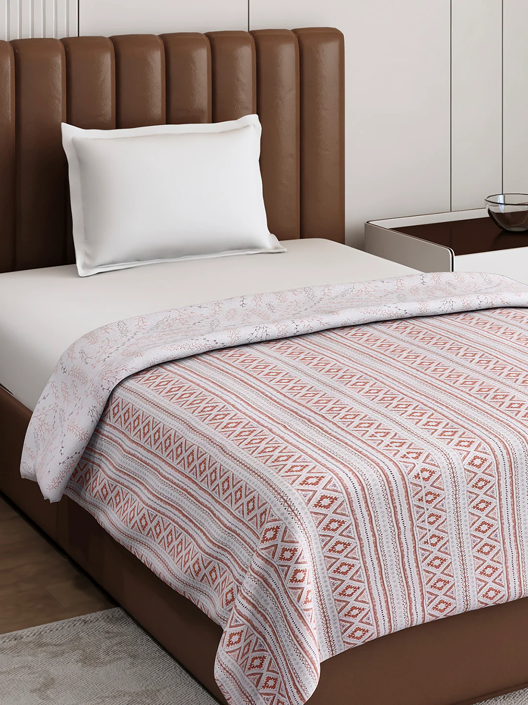Floral Print Single Bed 150 GSM Dohar for Mild Winter - (Daisy) - Image 6