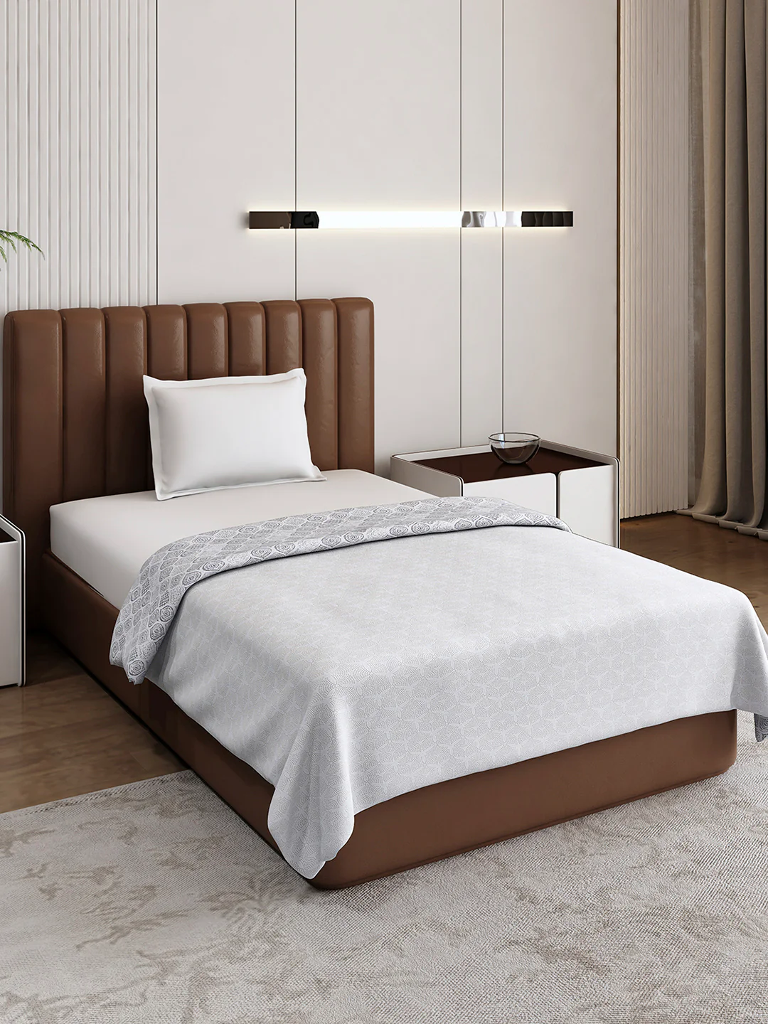 Floral Print Single Bed 150 GSM Dohar for Mild Winter - (Daisy) - Image 5