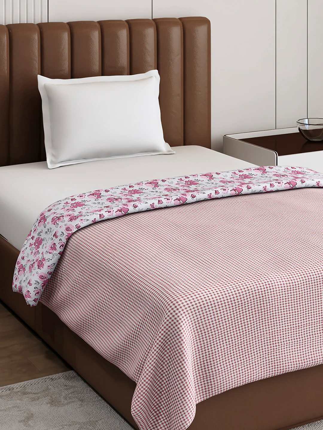 Floral Print Single Bed 150 GSM Dohar for Mild Winter - (Daisy) - Image 6