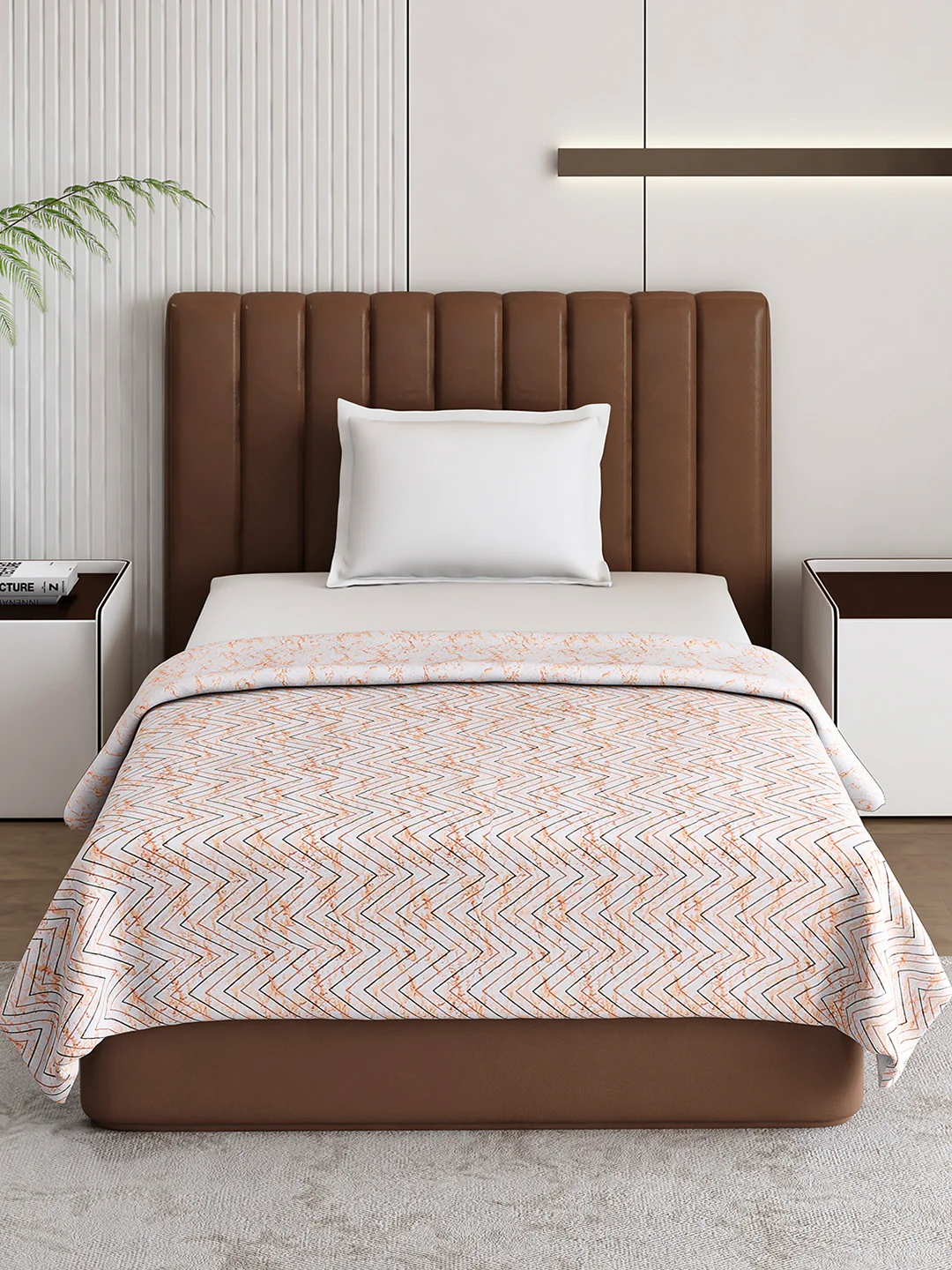 Floral Print Single Bed 150 GSM Dohar for Mild Winter - (Daisy) - Image 2