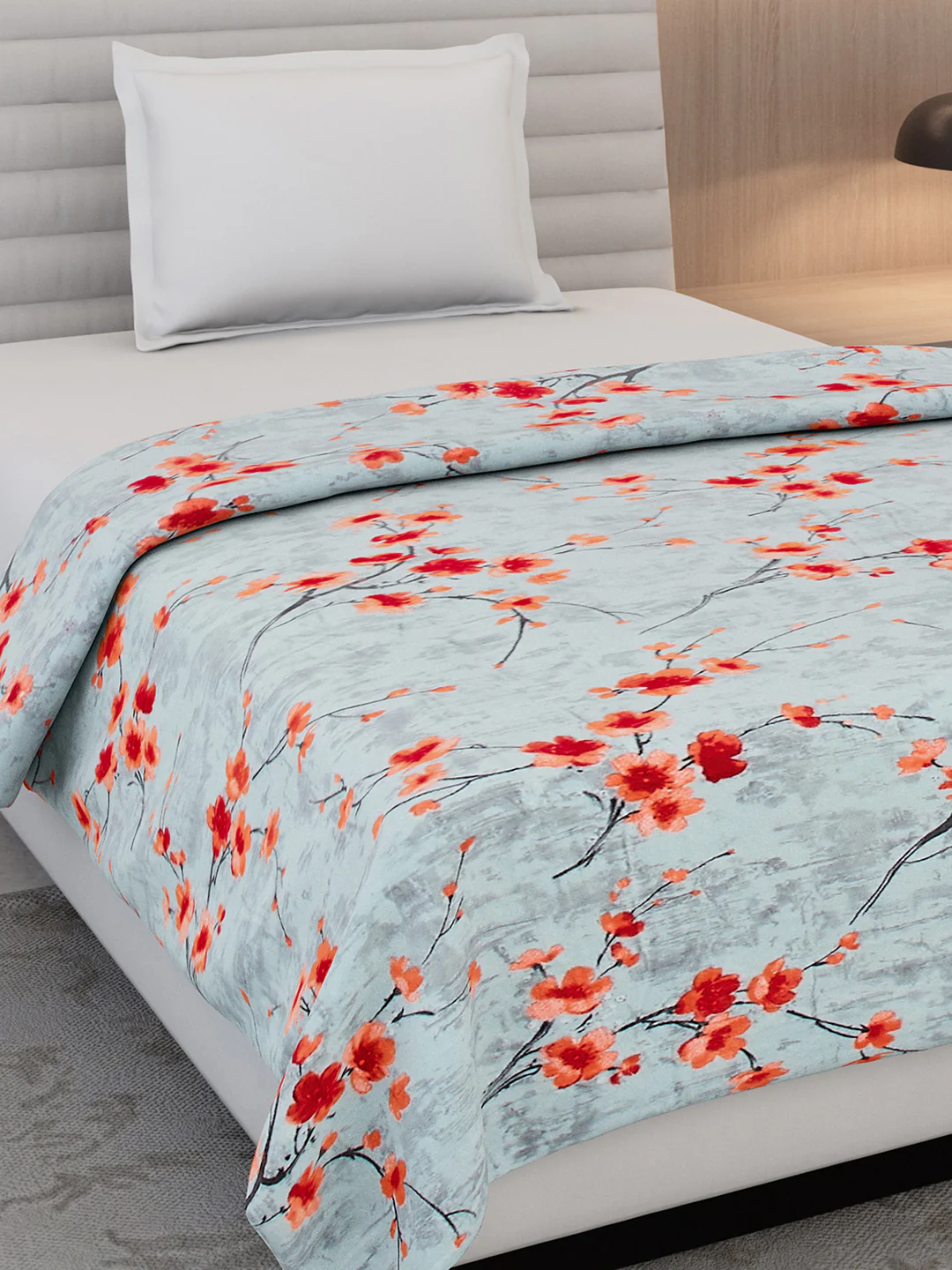 Floral Print Single Bed 210 GSM Blanket for AC Room - (Grace) - Image 4
