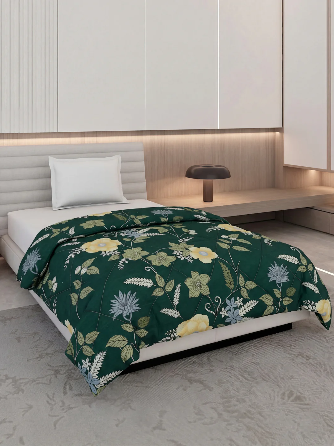 Floral Print Single Bed 3 Ply 105 GSM Comforter Timeless Collection Weight 950 g - Image 2