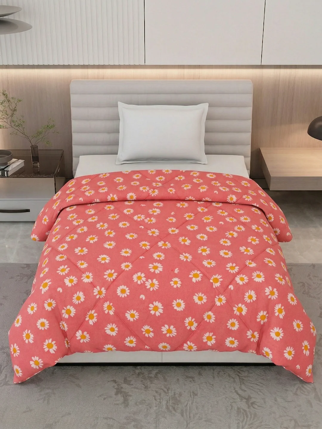 Floral Print Single Bed 3 Ply 105 GSM Comforter Timeless Collection Weight 950 g - Image 4