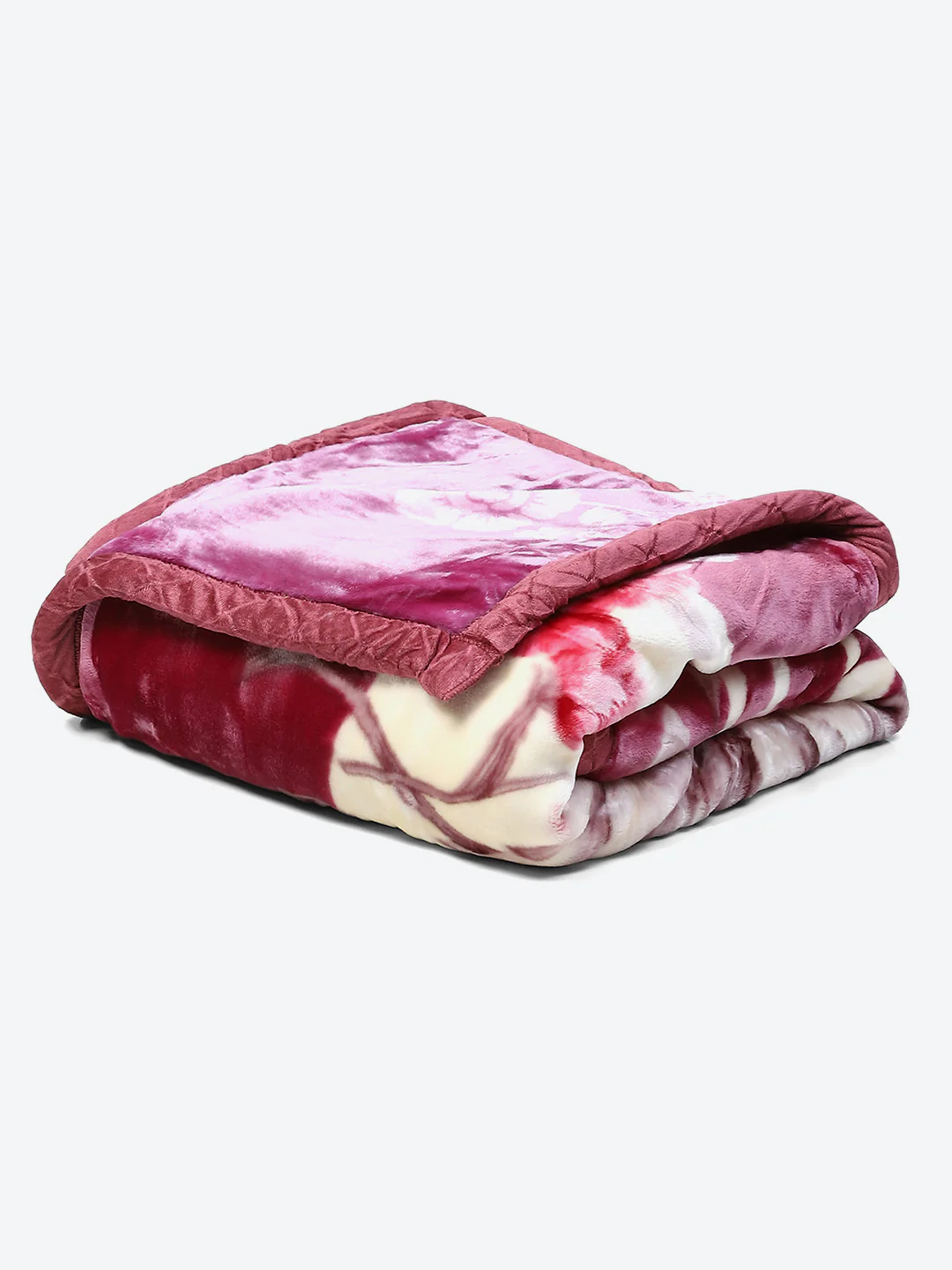 Floral Print Single Bed 852 GSM Blanket for Heavy Winter -2 Ply (Weight 3 kg) - Image 7