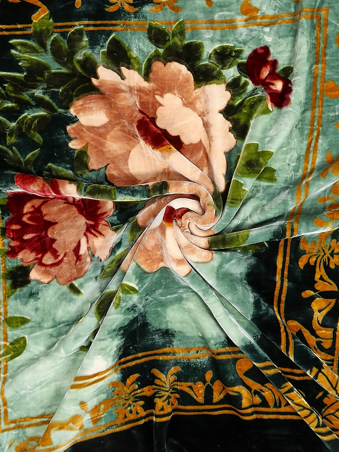 Floral Printed Double Bed 2 Ply, 947 GSM Blanket for Heavy Winter - (Bandhan) with Fragrance - Image 7