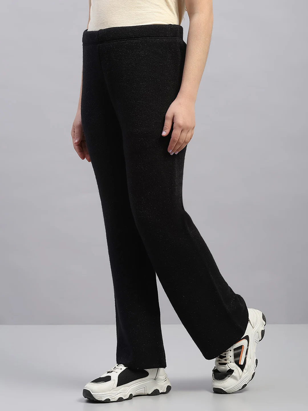 Girls Black Embroidered Round Neck Full Sleeve Cords Set - Image 7