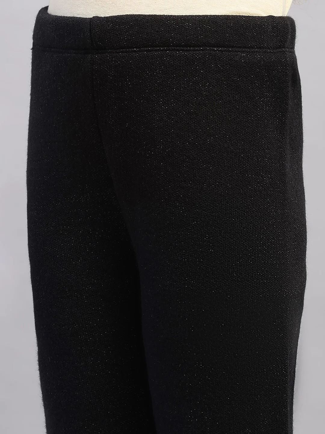 Girls Black Embroidered Round Neck Full Sleeve Cords Set - Image 8