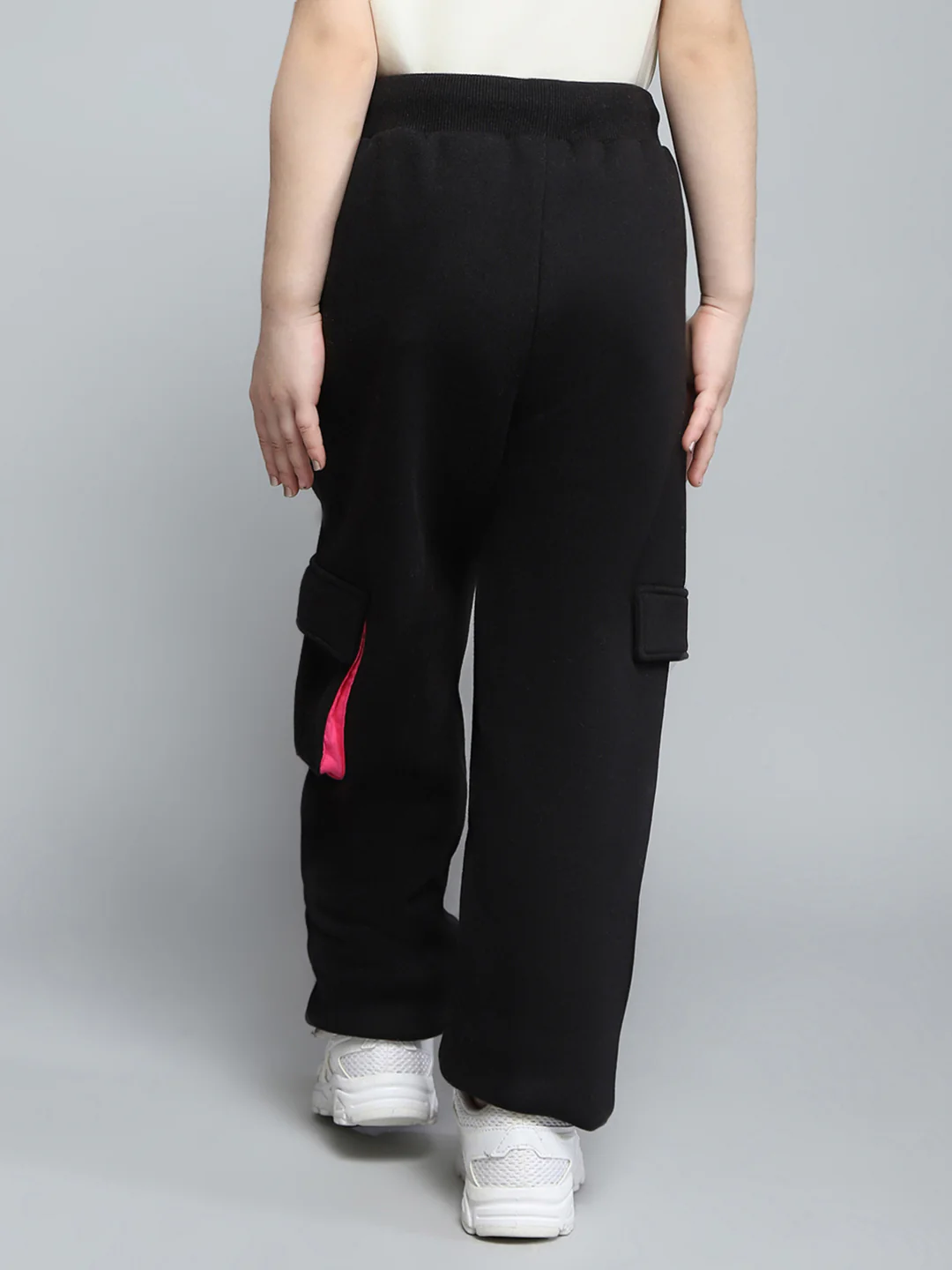 Girls Black Printed Regular Fit Lower - Image 5