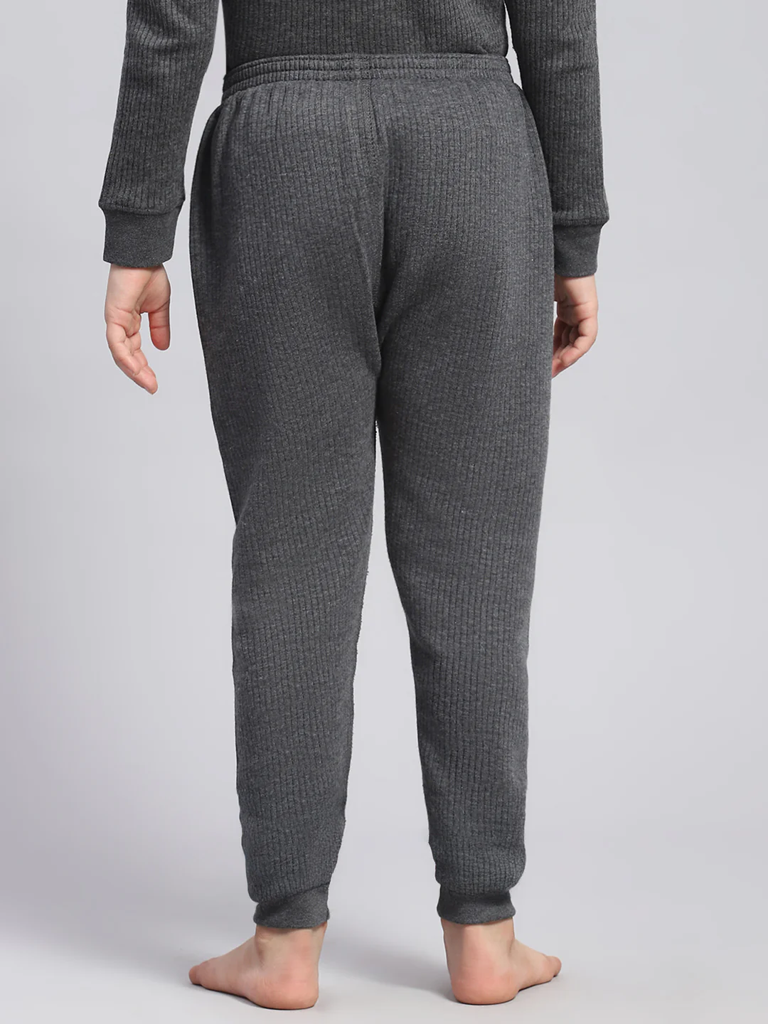 Girls Charcoal Solid Thermal Lower - Image 5