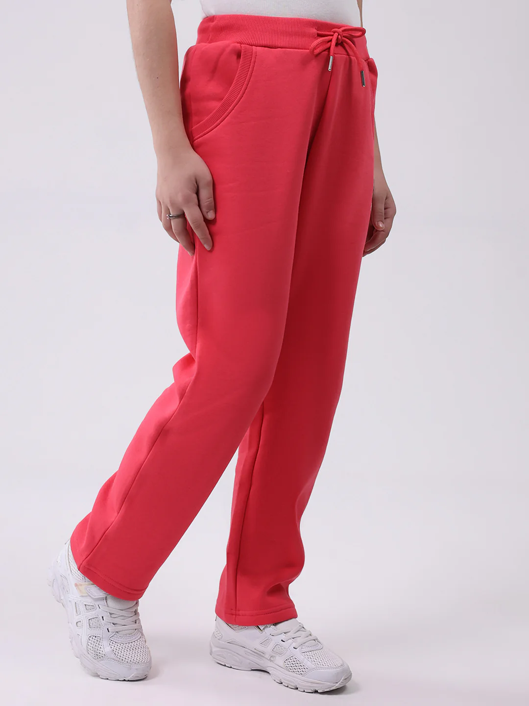 Girls Coral Solid Regular Fit Lower - Image 4