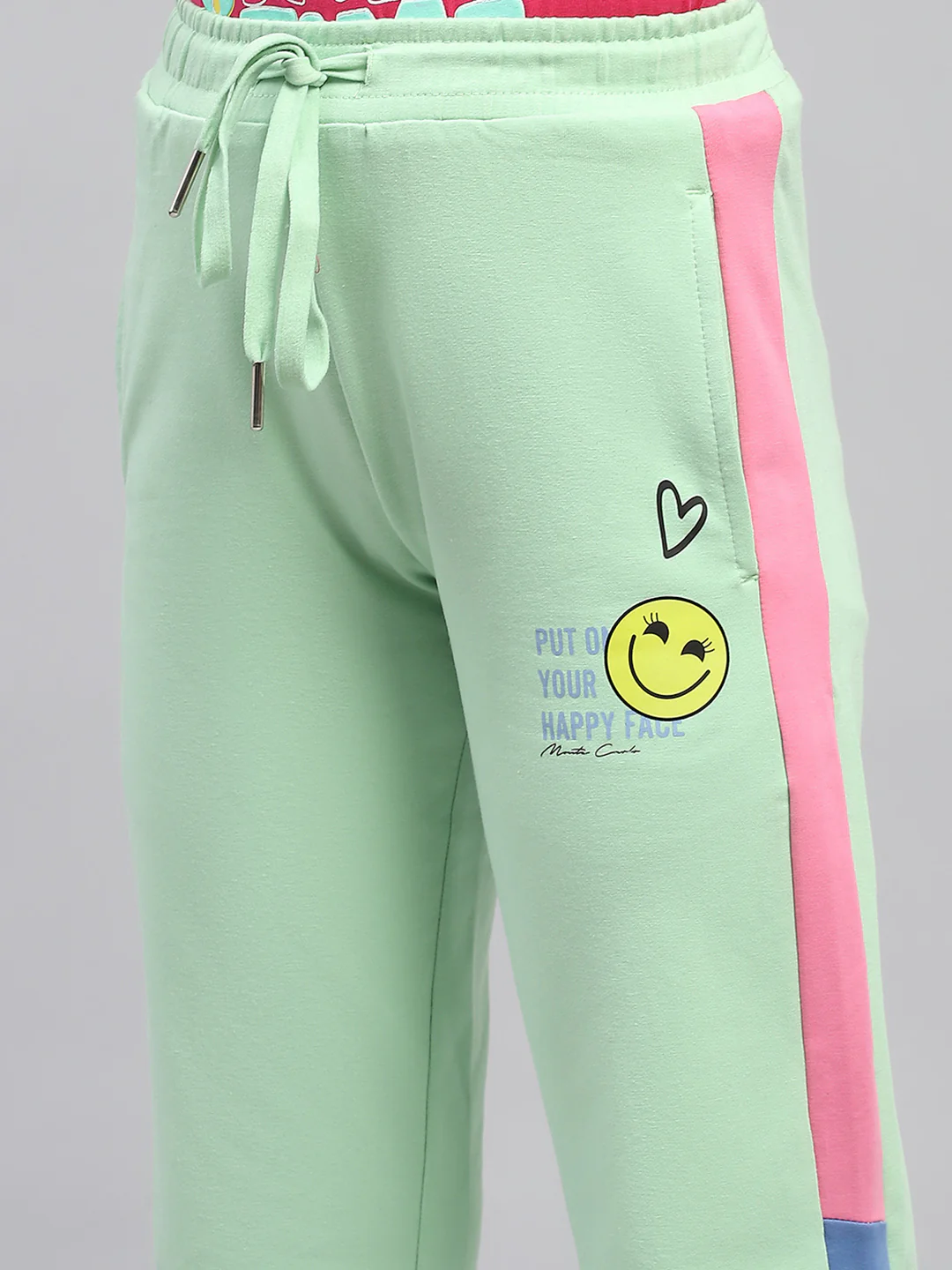 Girls Green Printed Regular Fit Lower - Image 6