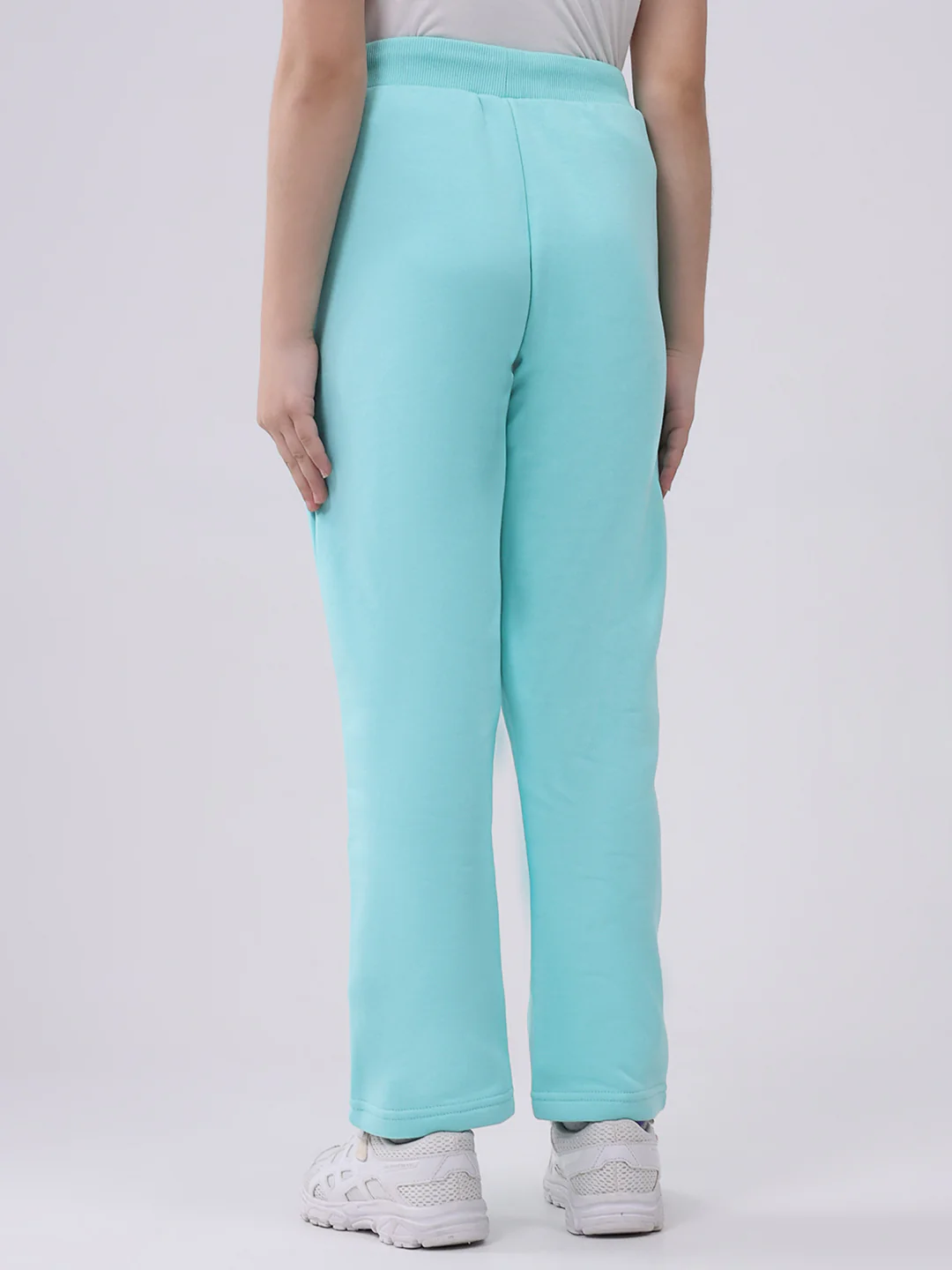 Girls Green Solid Regular Fit Lower - Image 5