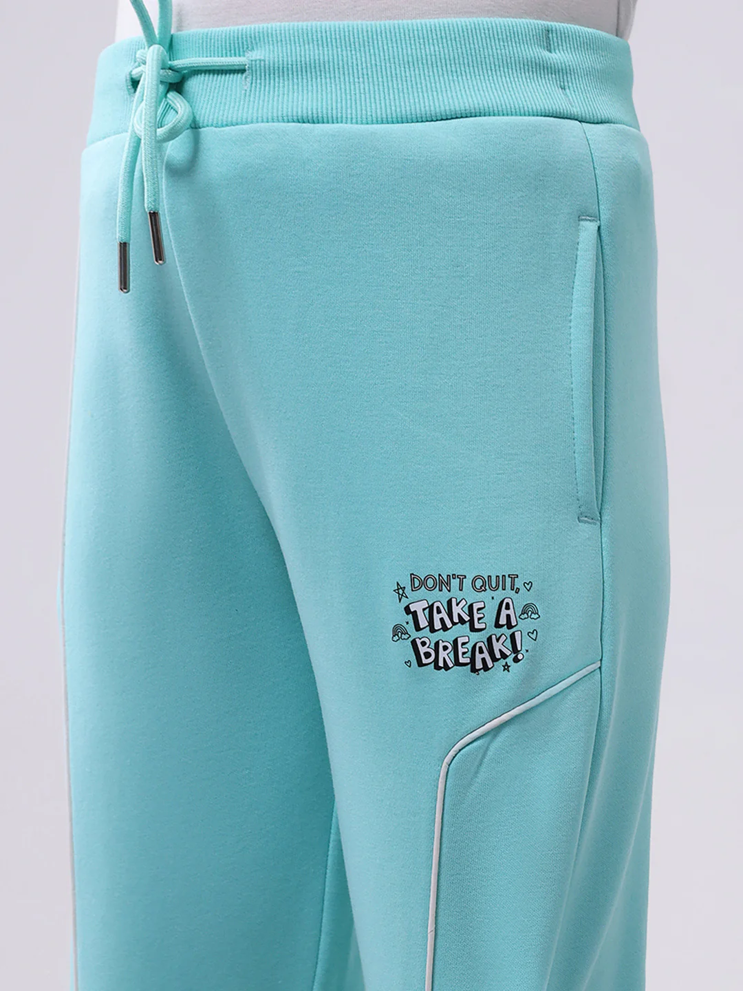 Girls Green Solid Regular Fit Lower - Image 6