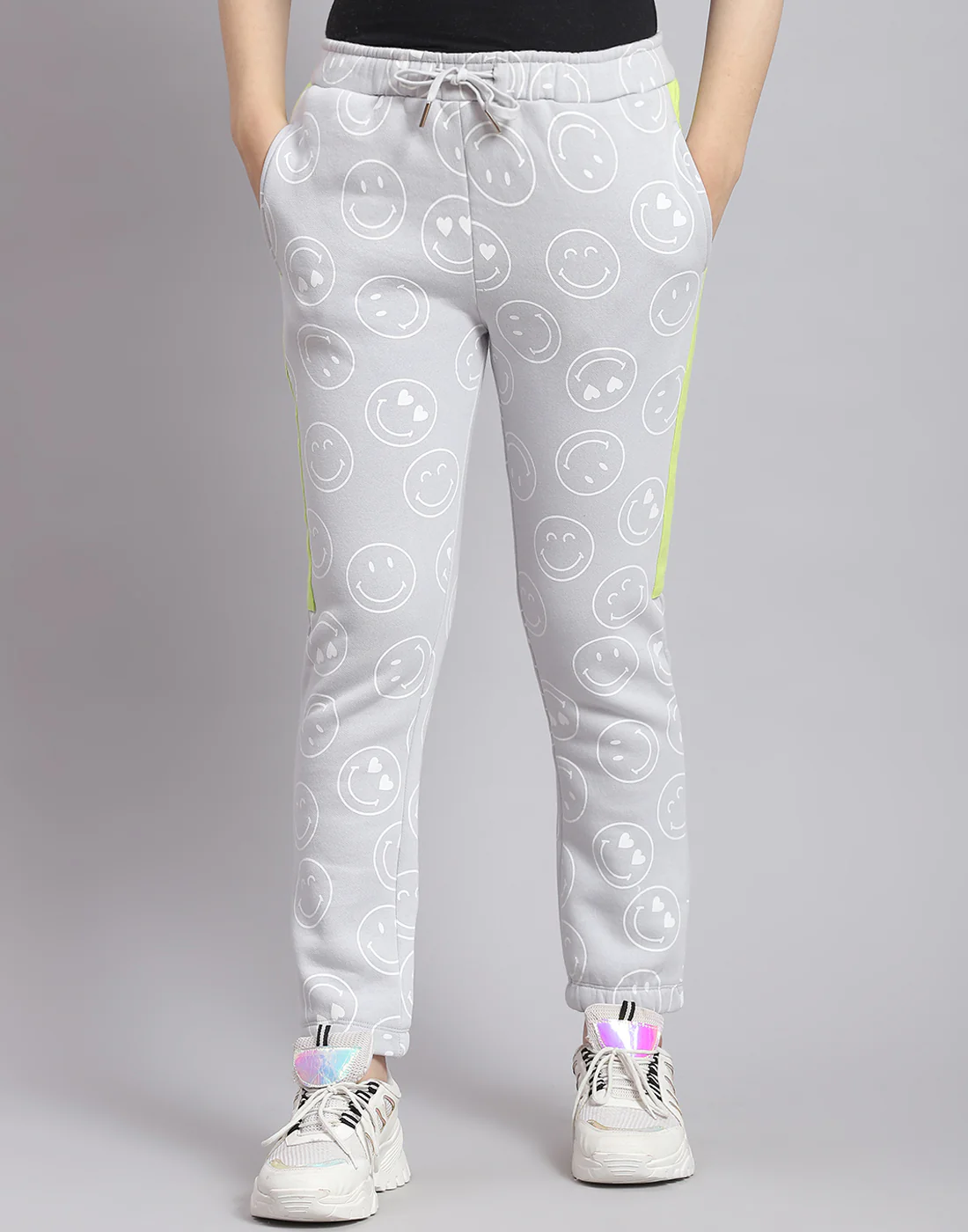 Girls Grey Printed Hooded Full Sleeve Cords Set - Image 7