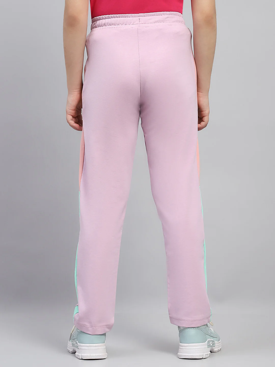 Girls Pink Printed Regular Fit Lower - Image 5