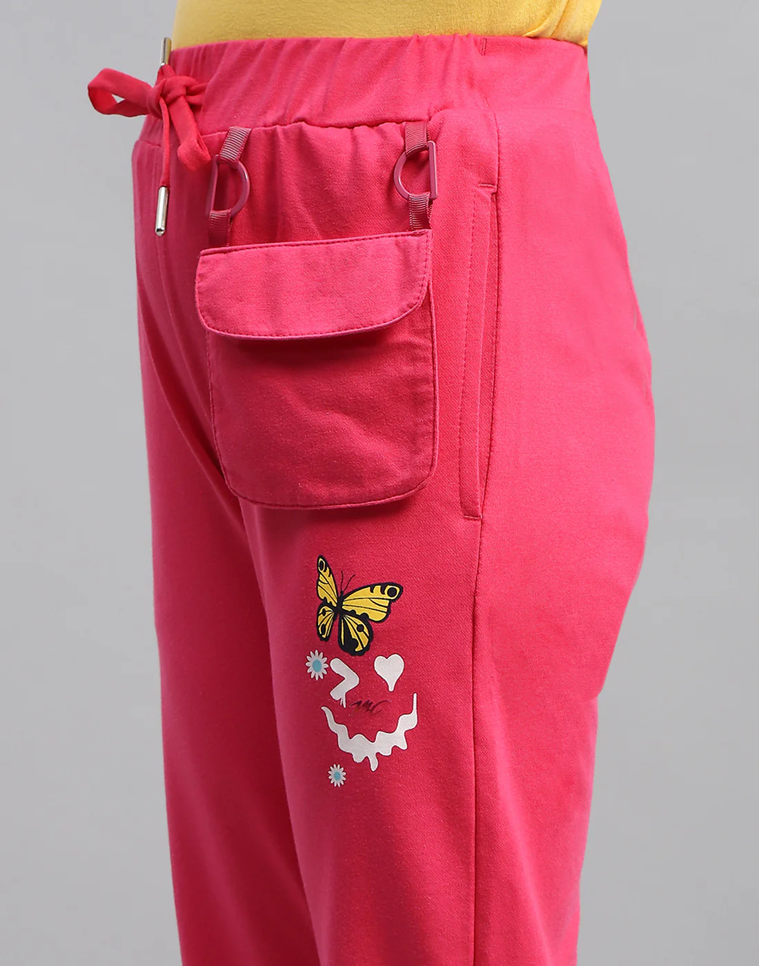 Girls Pink Printed Regular Fit Lower - Image 6