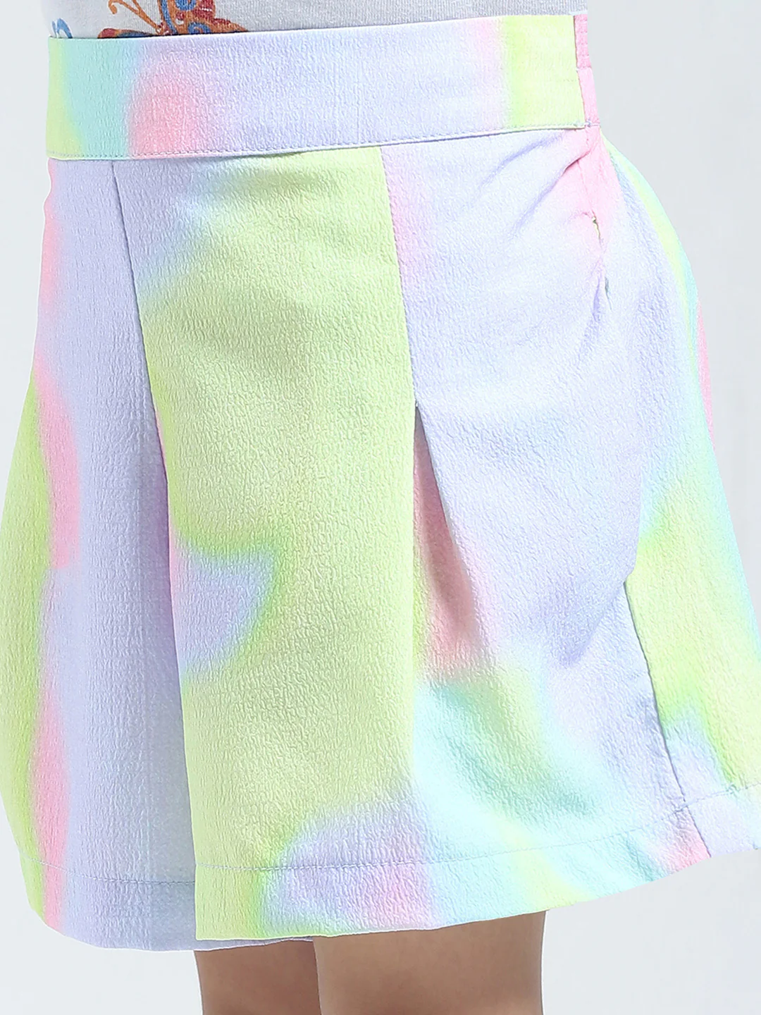 Girls Purple Printed Collar Half Sleeve Cords Set - Image 9