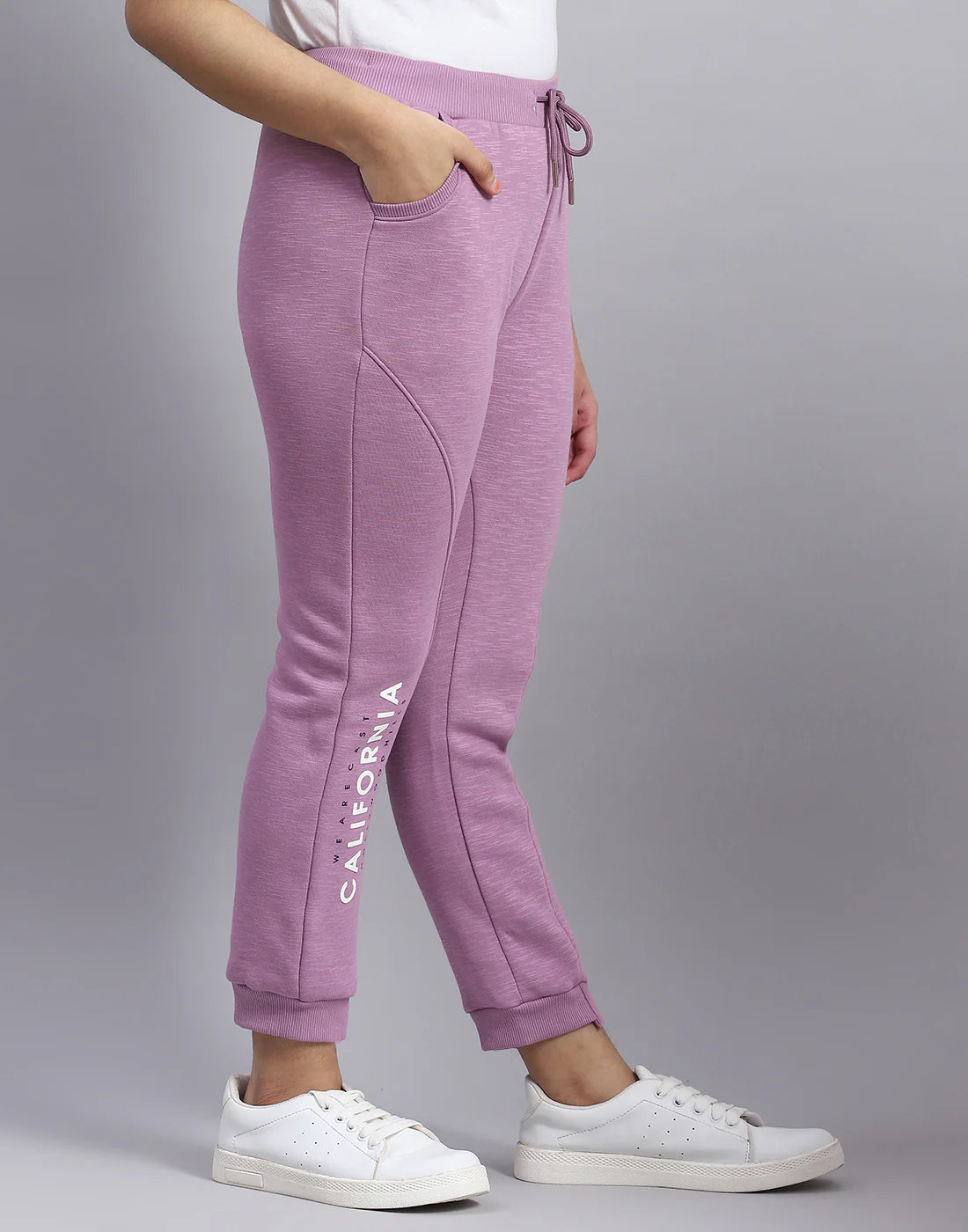 Girls Purple Solid Regular Fit Lower - Image 4