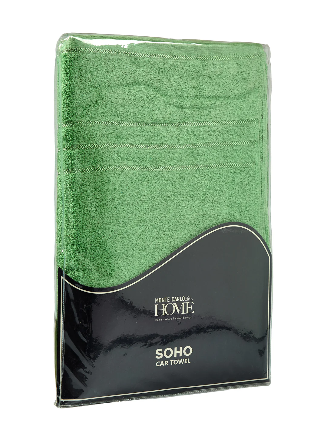 Green Pure Cotton Solid 340 GSM Car Towel 1 Piece (Soho Collection) - Image 8