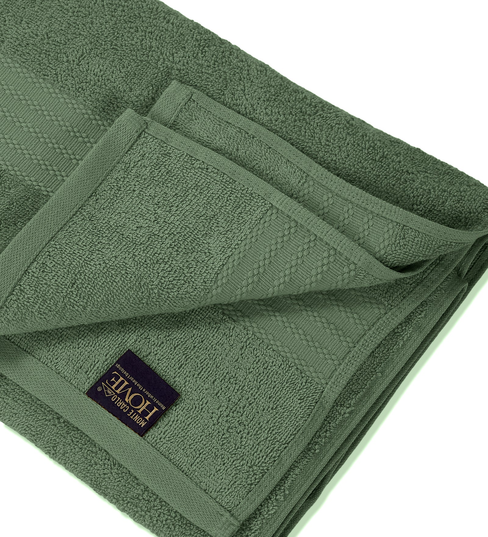 Green Pure Cotton Solid 380 GSM Bath Towel 1 Piece (Jazz Collection) - Image 5