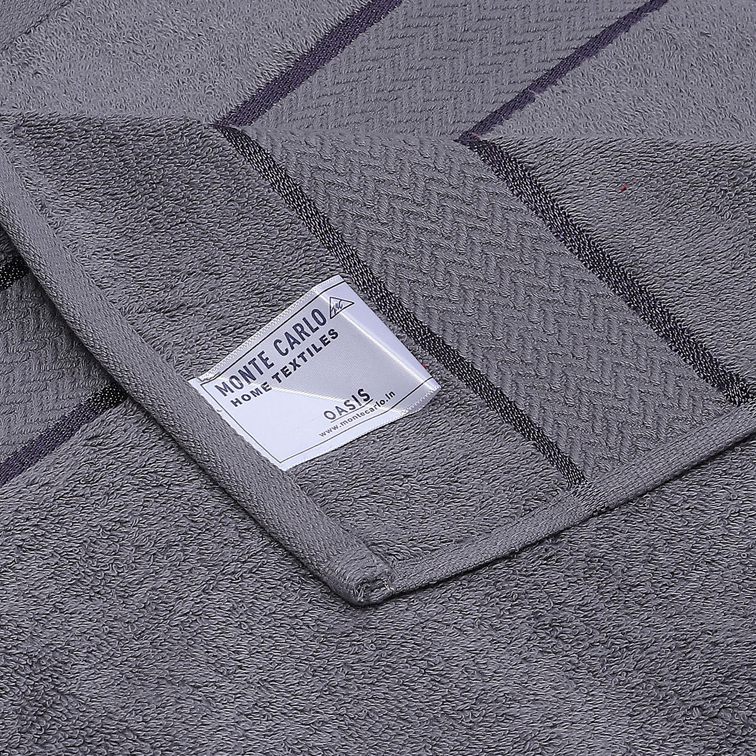 Grey Cotton 450 GSM Bath Towel - Image 4