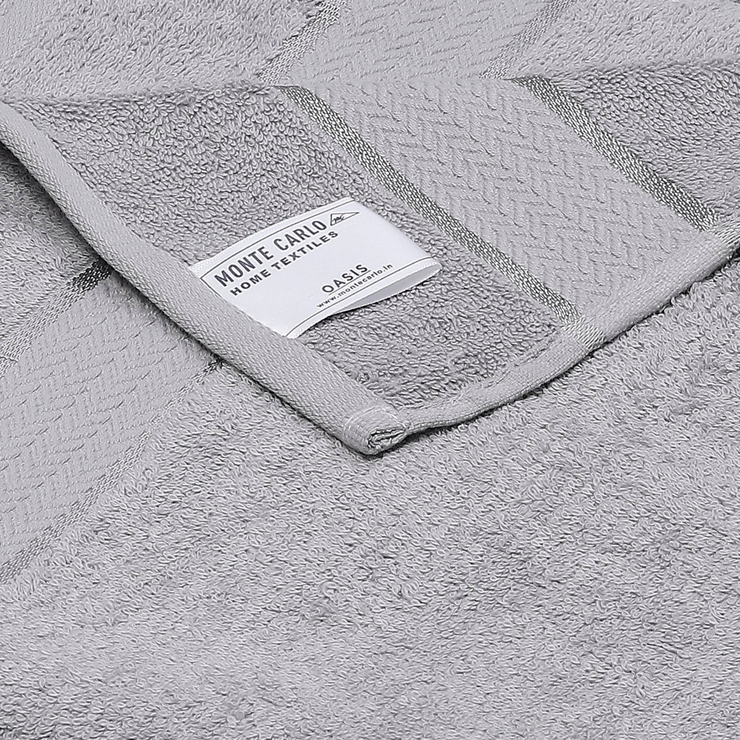 Grey Cotton 450 GSM Bath Towel - Image 4