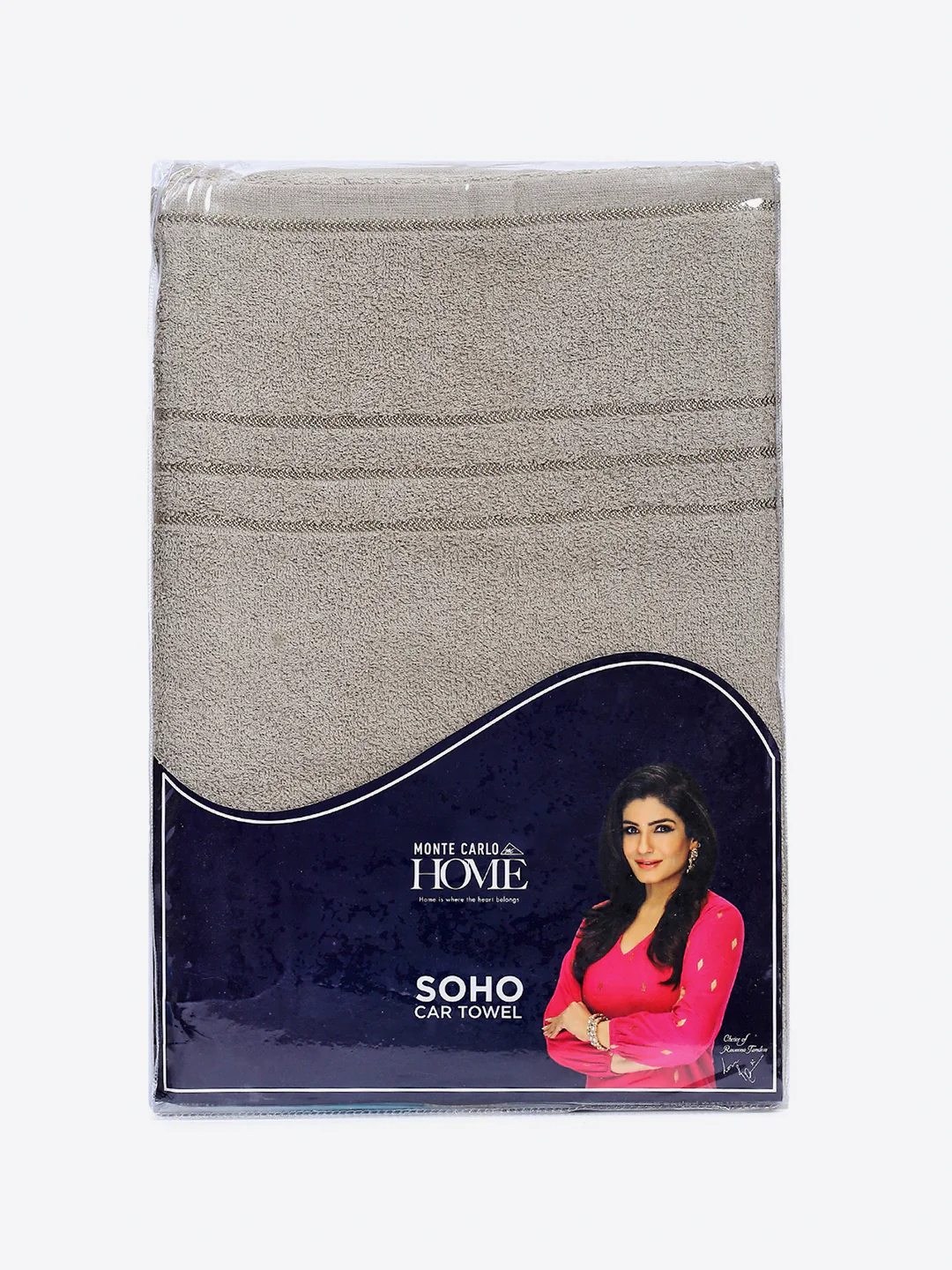 Grey Cotton Solid 350 GSM Car Towel (Soho) - Image 5
