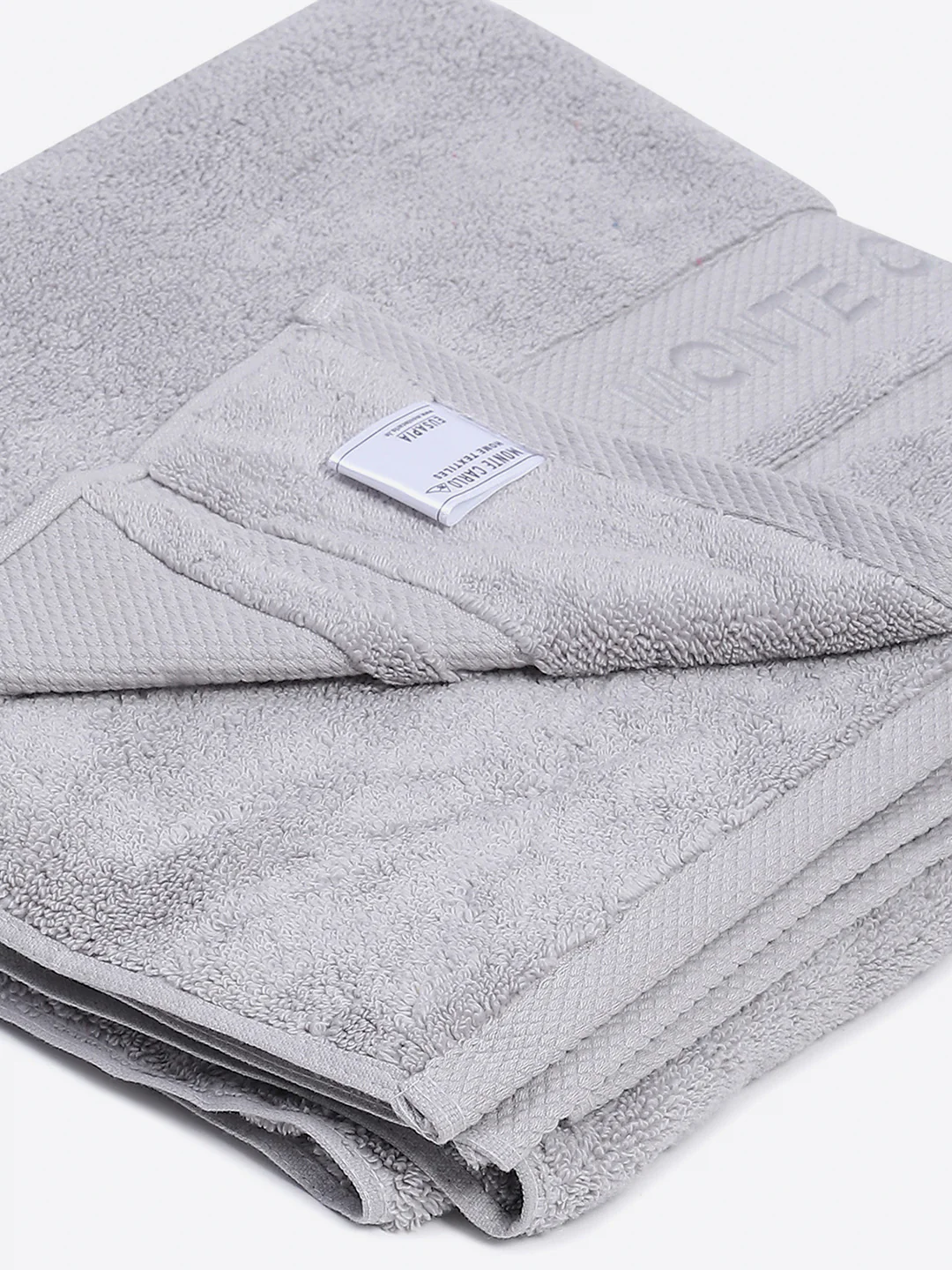 Grey Cotton Solid 650 GSM Bath Towel (Eusapia) - Image 3
