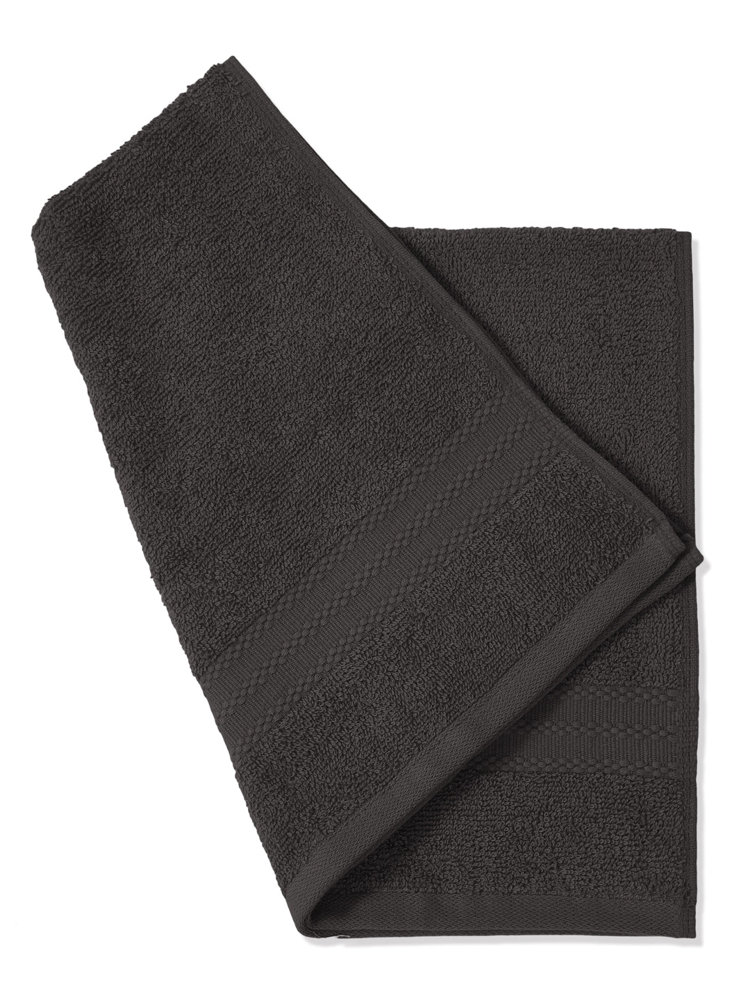 Grey Pure Cotton Solid 380 GSM Hand Towel 2 Pc Set (Jazz Collection) - Image 8