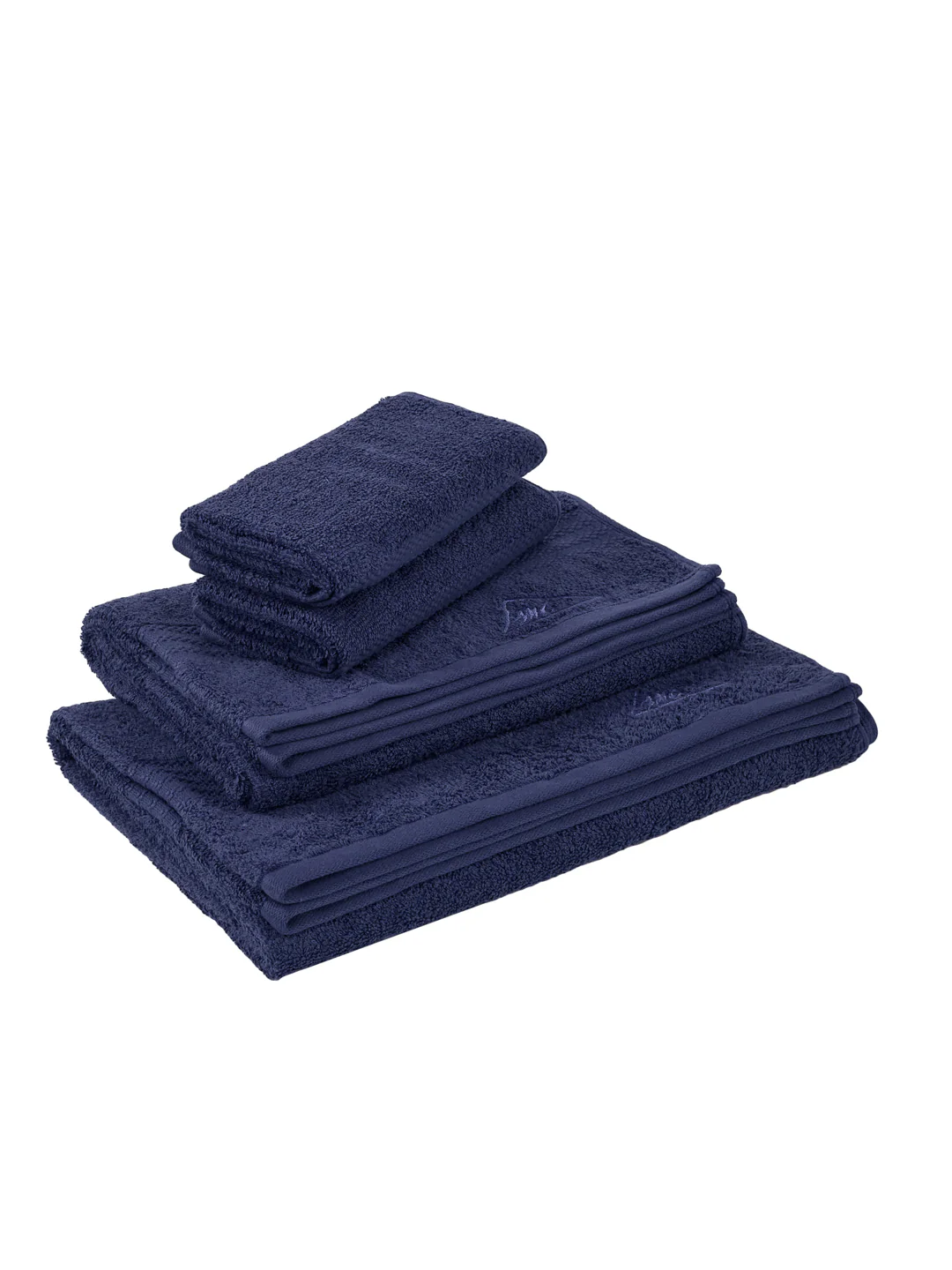 Insignia Blue 100% Cotton Solid 380 GSM Bath Towel Jazz 4 Pc Set Gifting Box Pack - Image 4