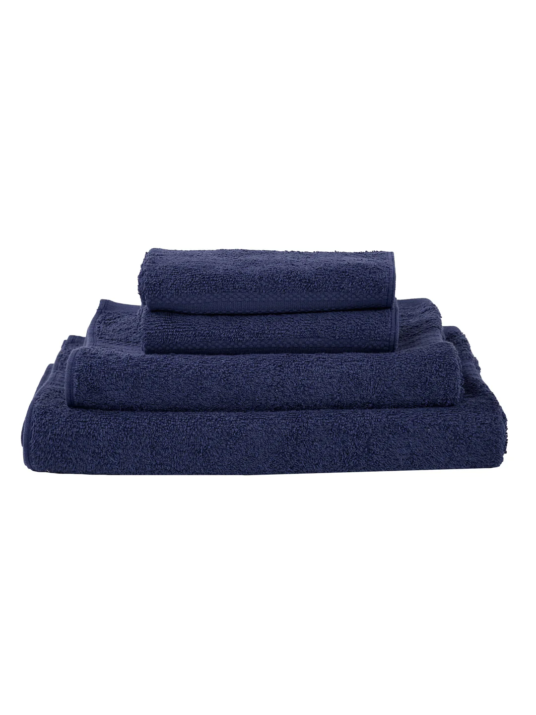 Insignia Blue 100% Cotton Solid 380 GSM Bath Towel Jazz 4 Pc Set Gifting Box Pack - Image 5