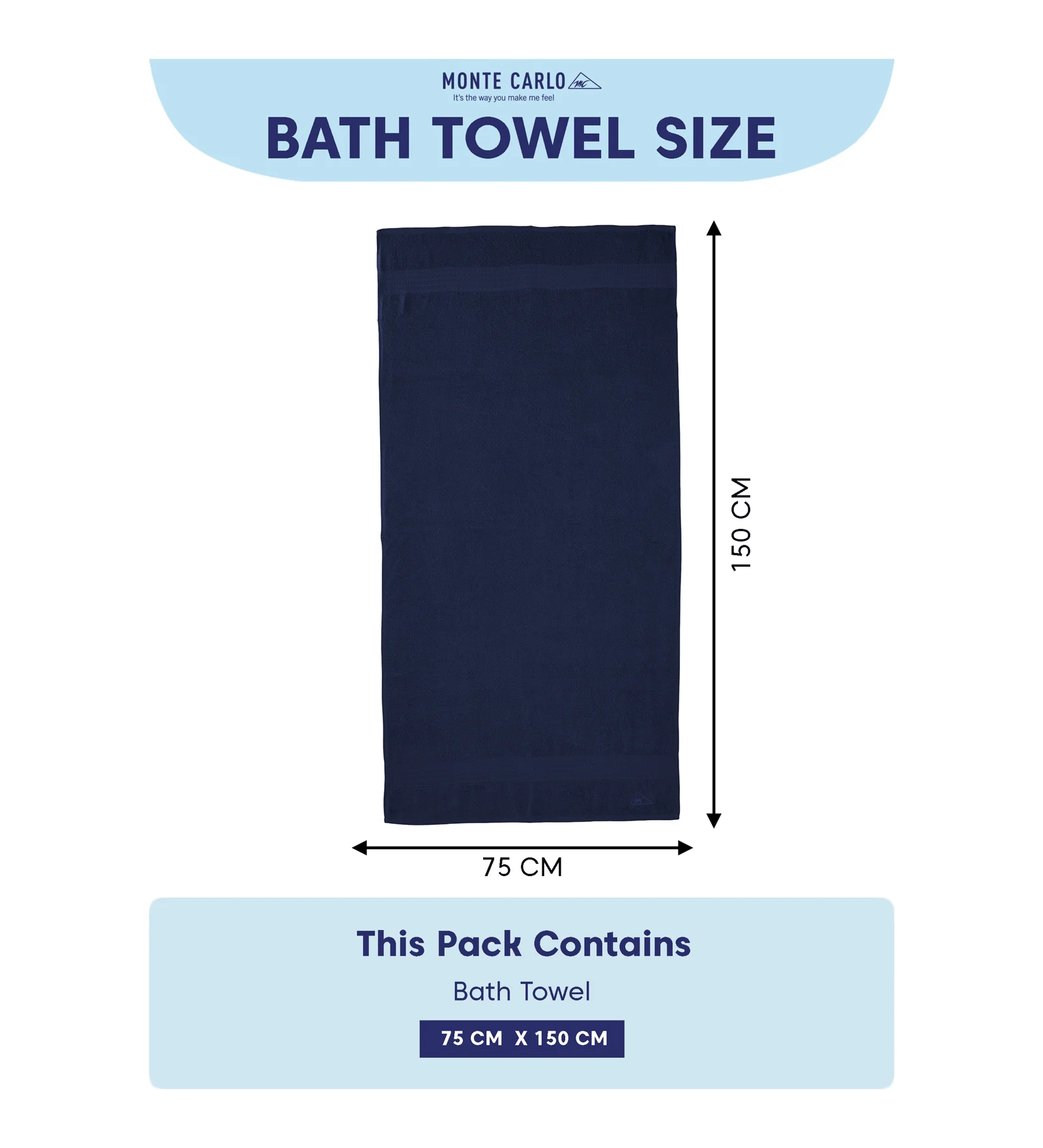 Insignia Blue Pure Cotton Solid 380 GSM Bath Towel 1 Piece (Jazz Collection) - Image 8