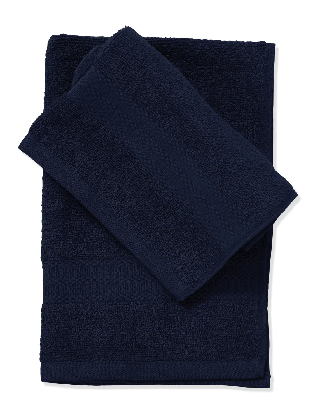 Insignia Blue Pure Cotton Solid 380 GSM Hand Towel 2 Pc Set (Jazz Collection) - Image 5