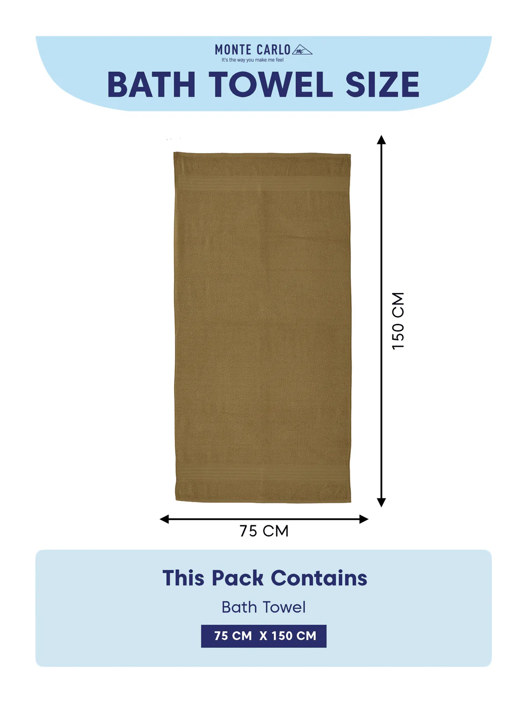 Khaki 100% Cotton Solid 380 GSM Bath Towel Jazz 4 Pc Set Gifting Box Pack - Image 10