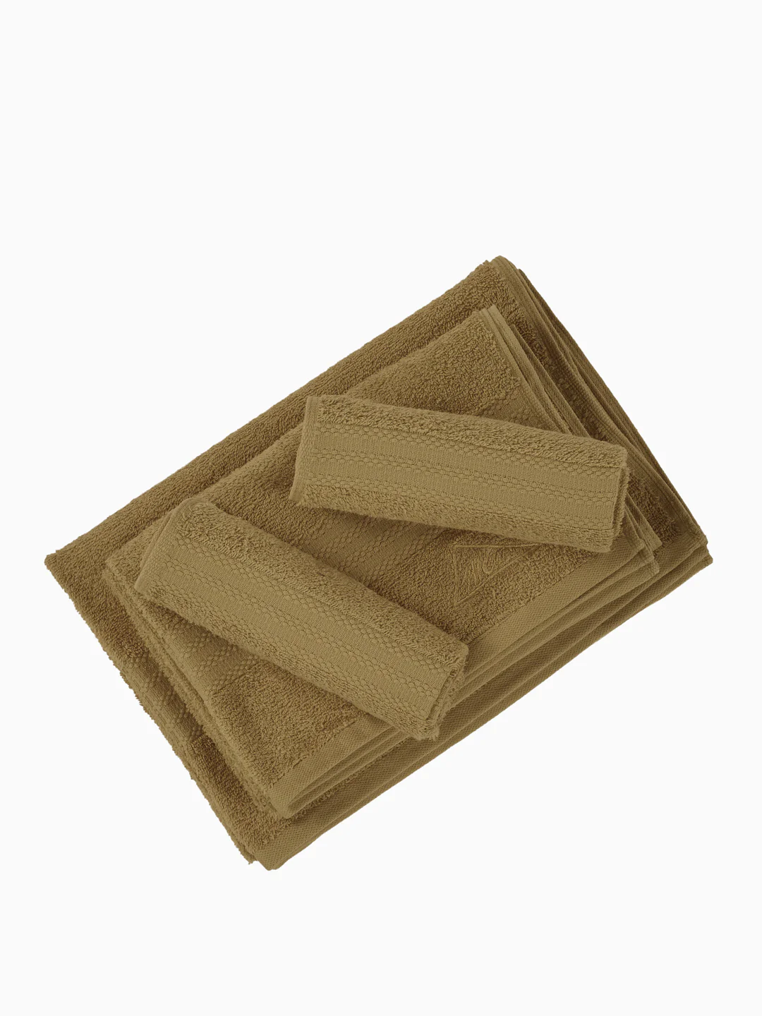 Khaki 100% Cotton Solid 380 GSM Bath Towel Jazz 4 Pc Set Gifting Box Pack - Image 6