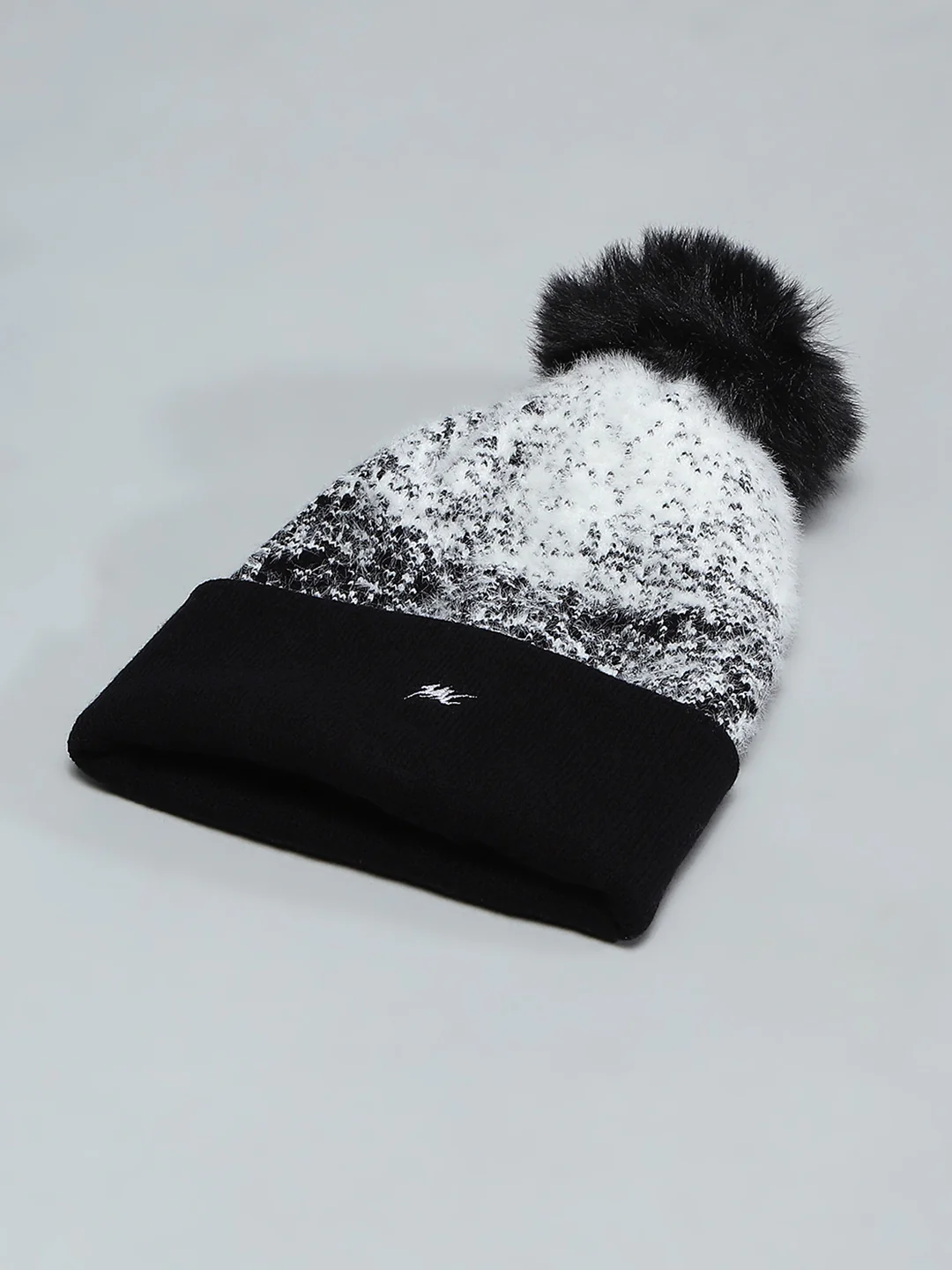 Kids Black Self Design Cap - Image 6
