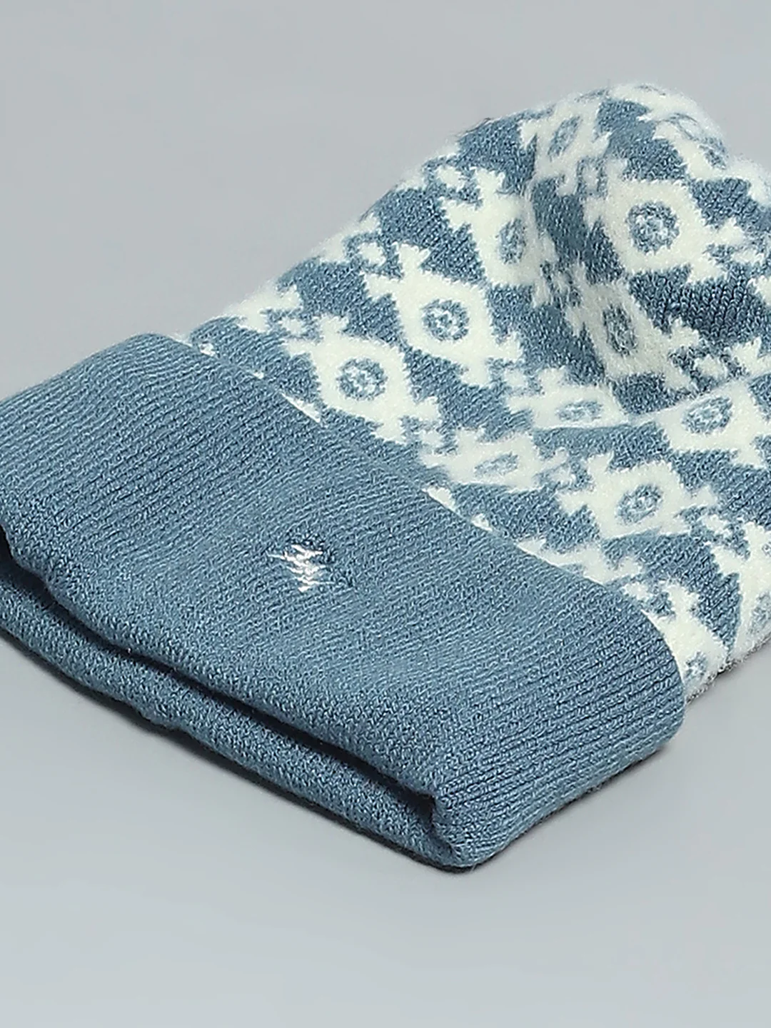 Kids Blue Self Design Cap - Image 7