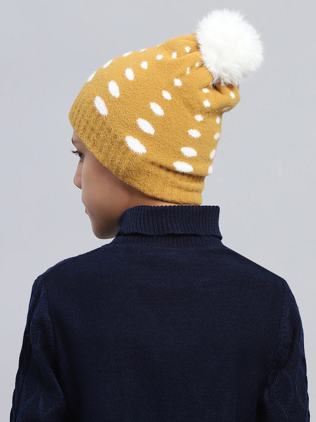 Kids Mustard Self Design Cap - Image 5