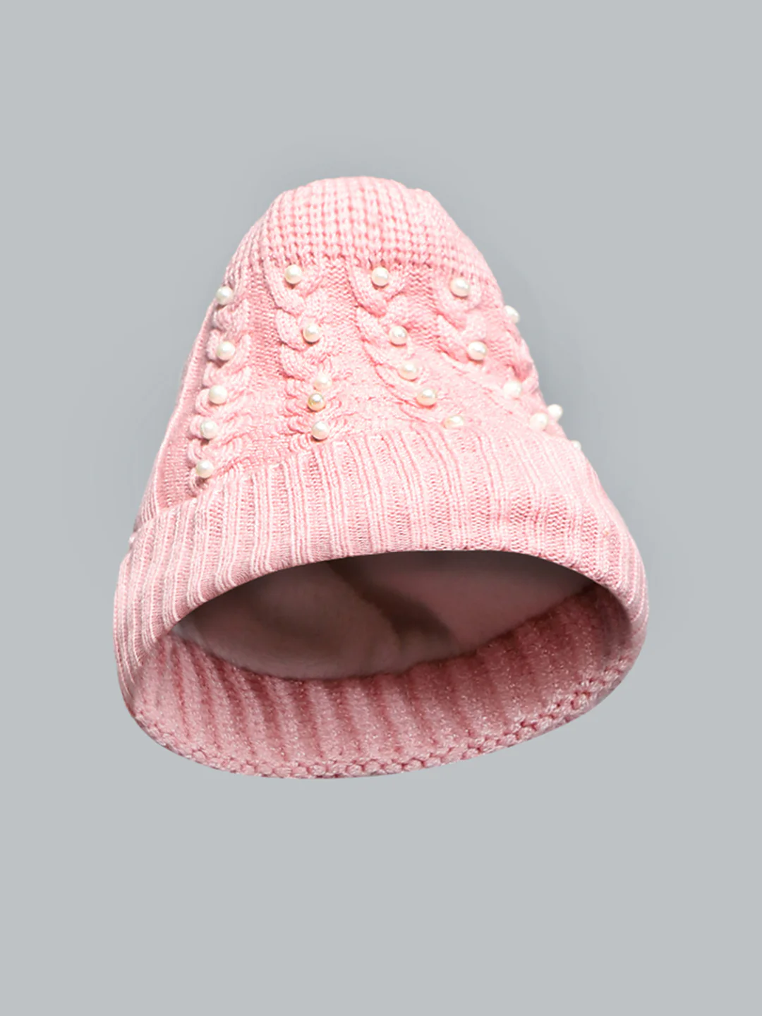 Kids Pink Self Design Cap - Image 2