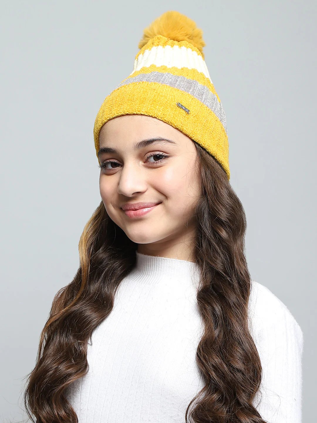 Kids Yellow Self Design Cap - Image 3