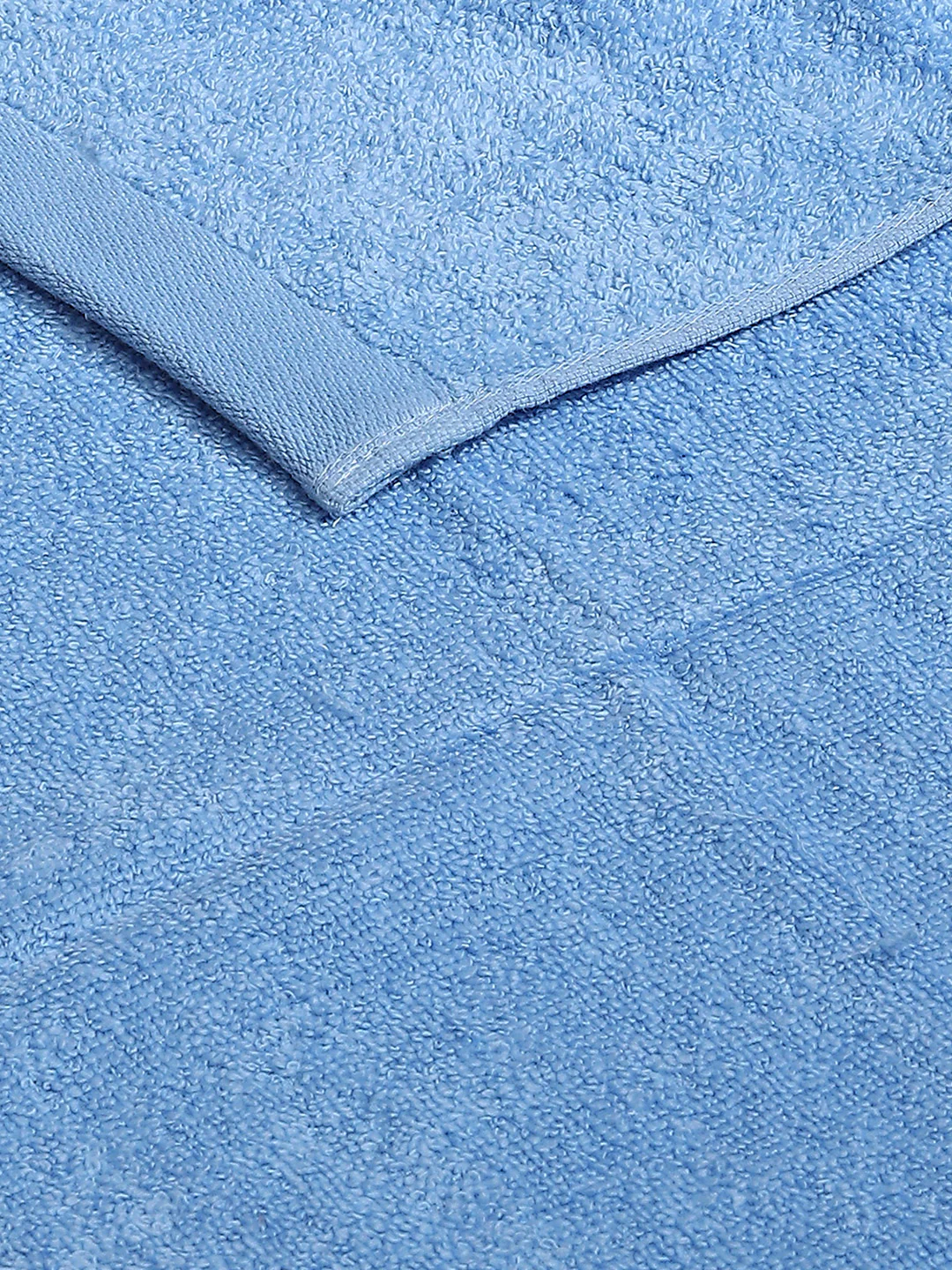 Light Blue Cotton Solid 350 GSM Hand Towel (Pack of 2) - Image 4