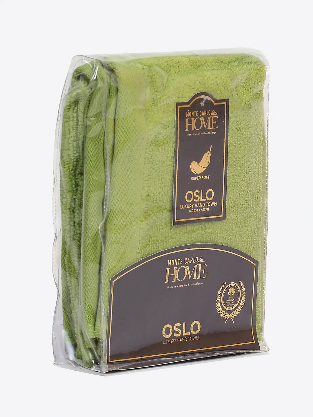 Light Green Cotton Solid 350 GSM Hand Towel (Pack of 2) - Image 5