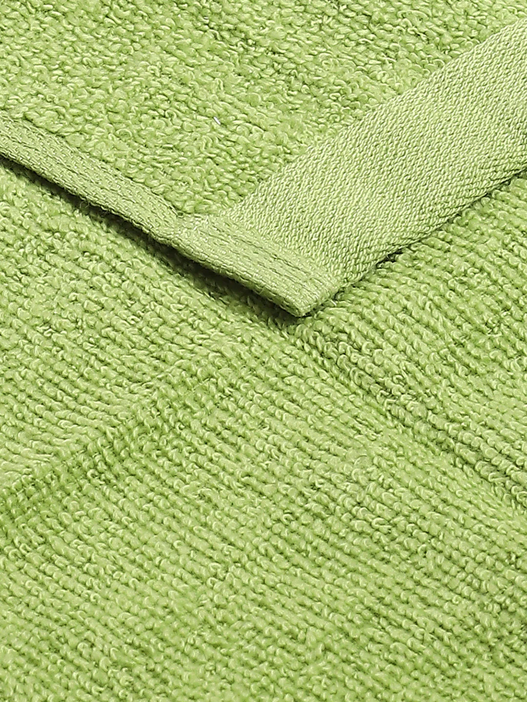 Light Green Cotton Solid 600 GSM Face Towel (Pack of 4) - Image 4
