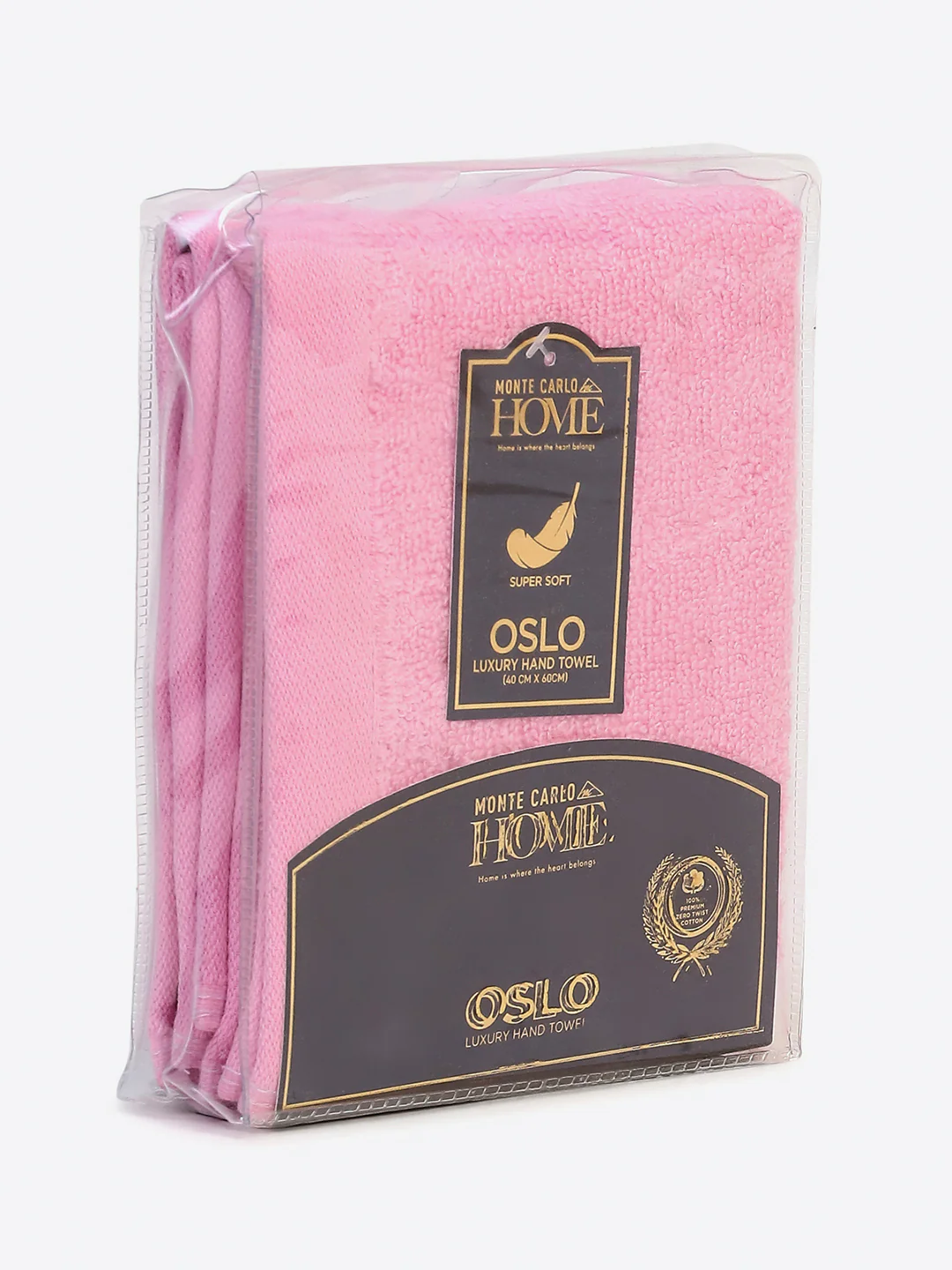 Light Pink Cotton Solid 350 GSM Hand Towel (Pack of 2) - Image 5