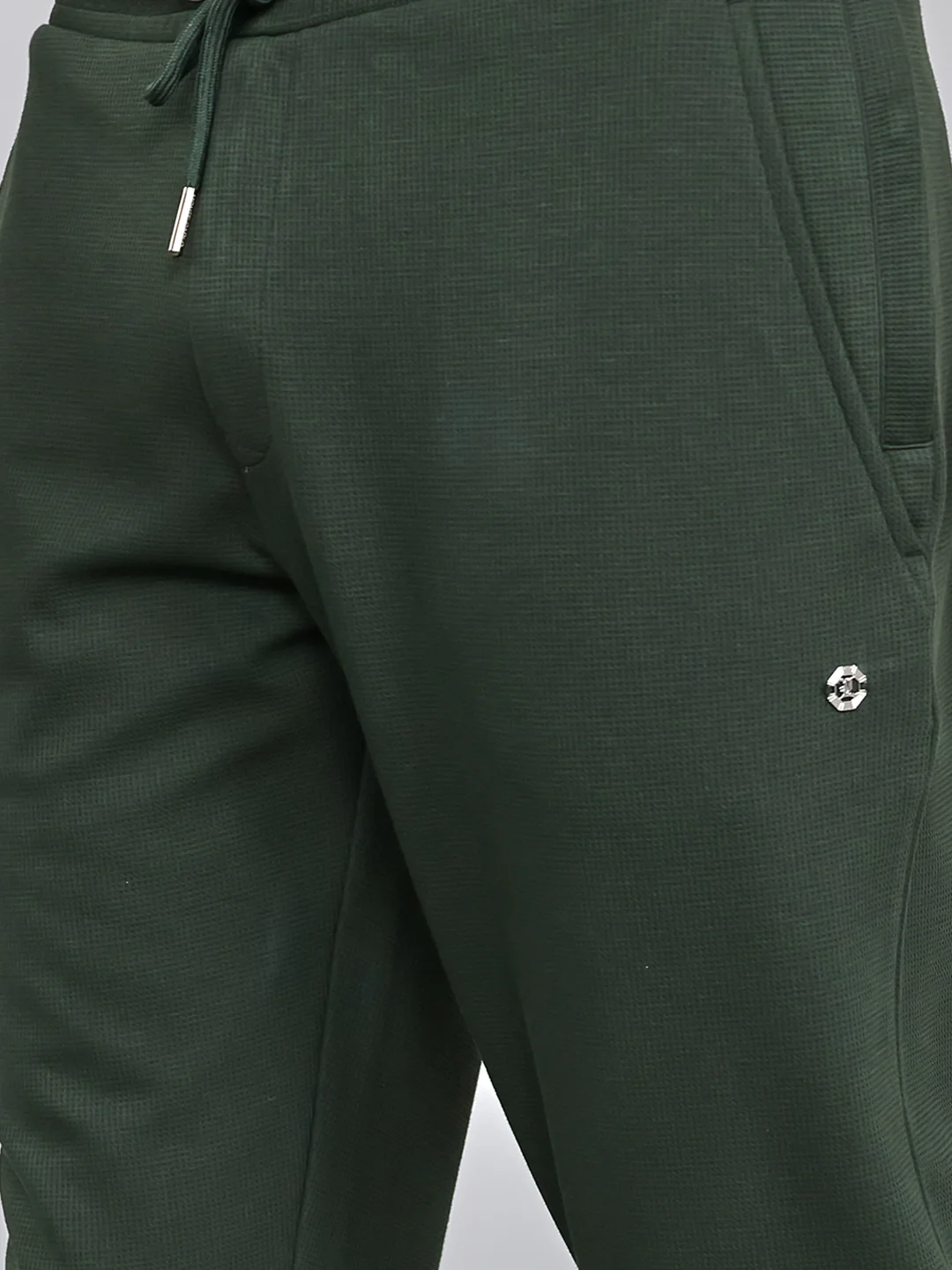 Luxuria Men Olive Solid Regular Fit Lower - Image 5