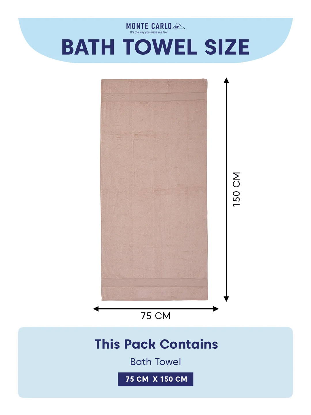 Luxury Beige Bamboo Cotton Solid 600 GSM Bath Towel Eco Bamboo 1 Pc Pvc Pack - Image 8